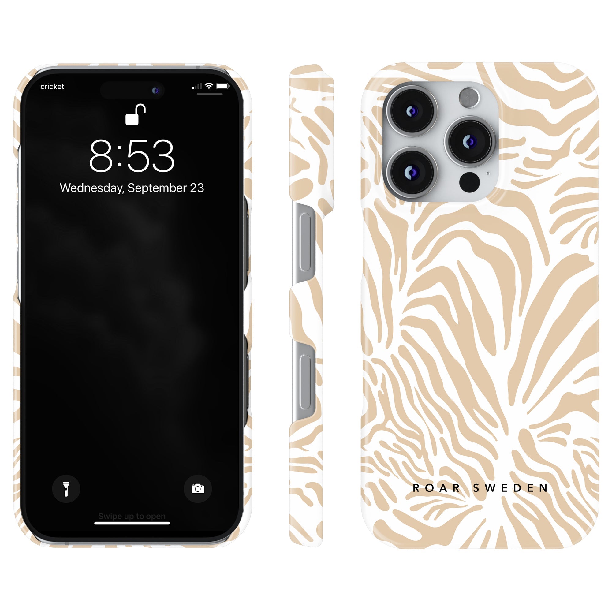Slim mobilskal – Creamy Zebra