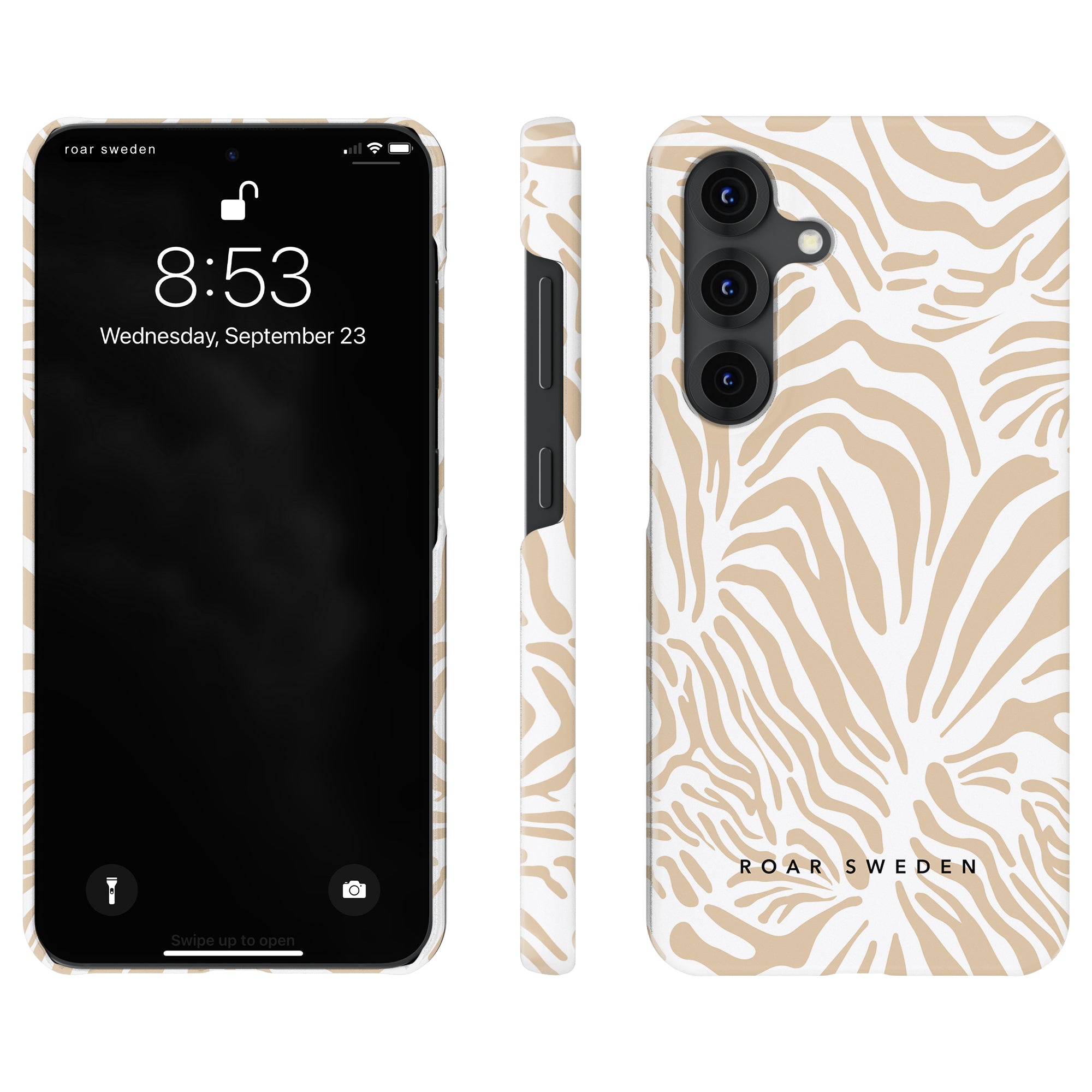Creamy Zebra - Slim case - Roar Sweden