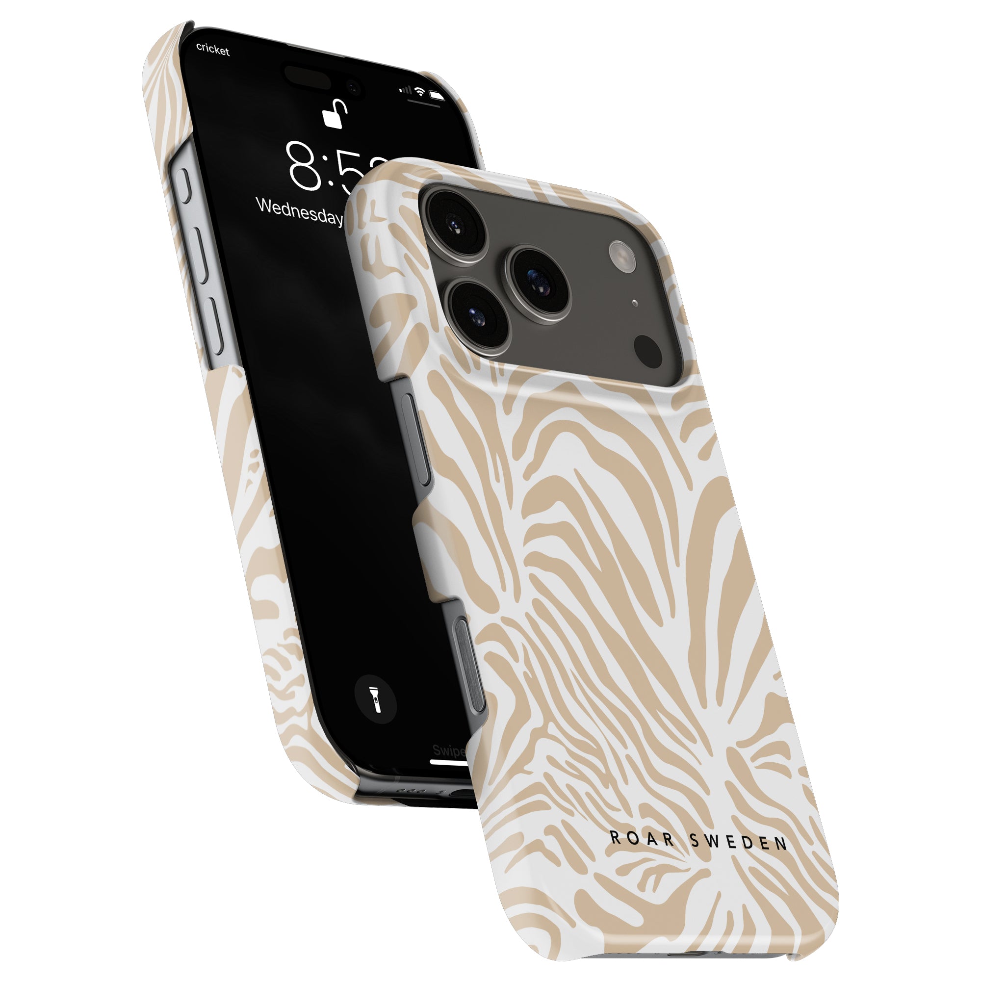 Creamy Zebra - Slim case - Roar Sweden