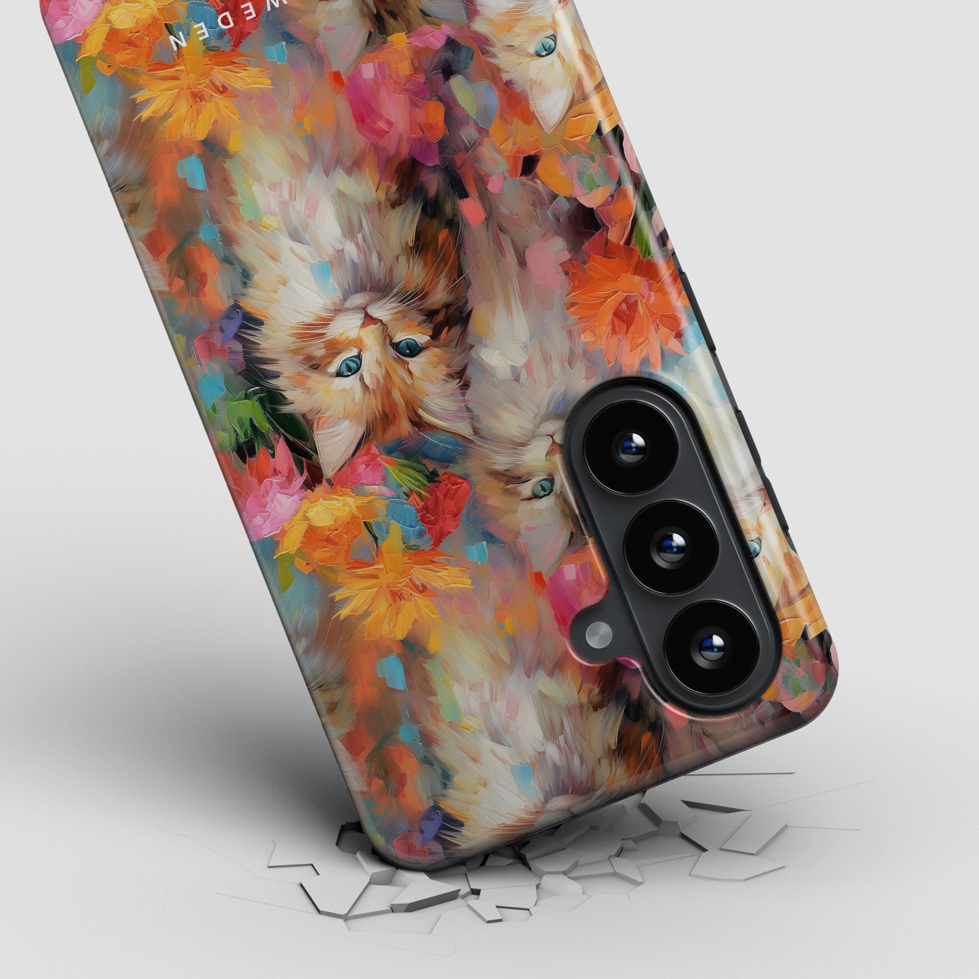 Tough mobilskal – Flower Kitty