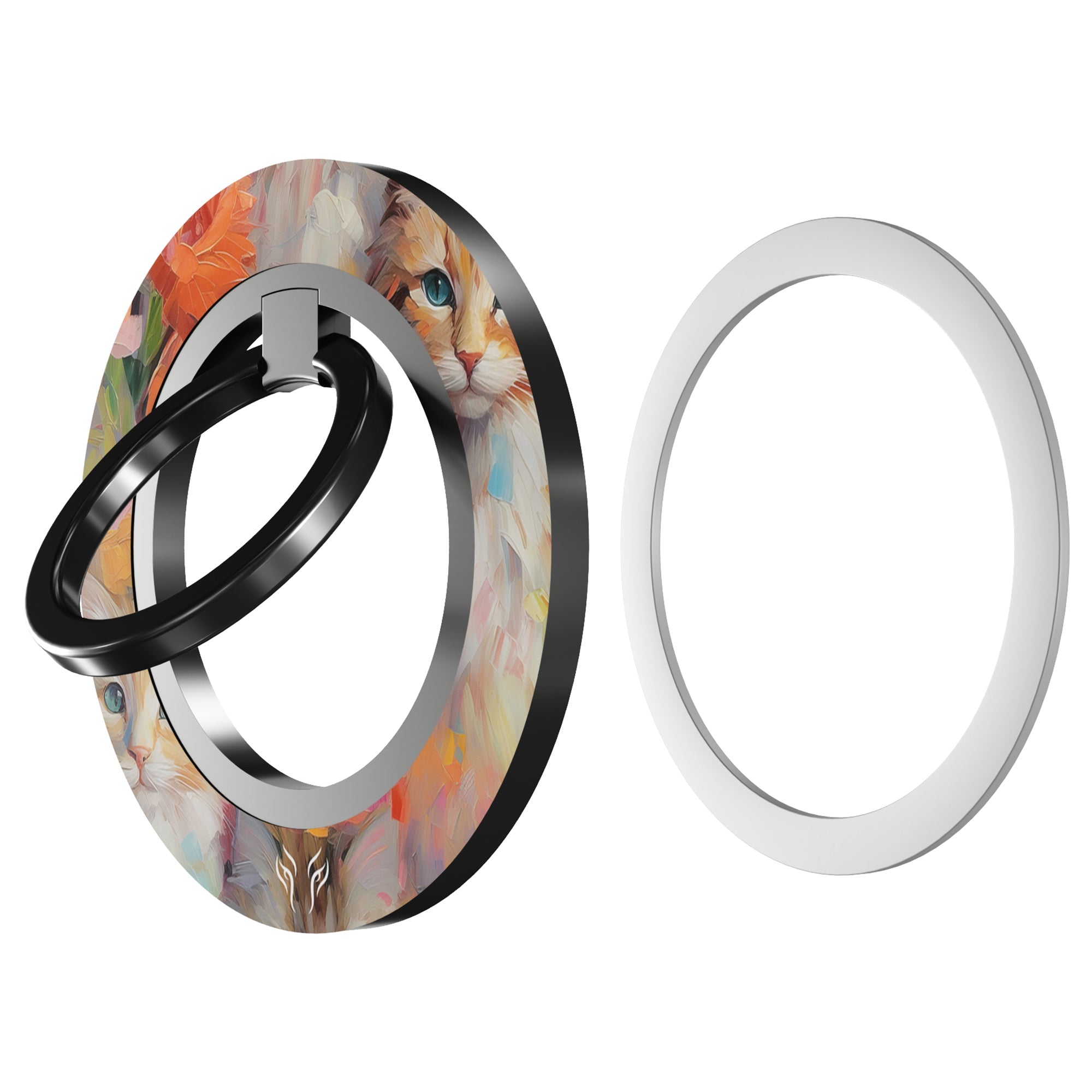 Flower Kitty - Magnetring – magnetring för mobil