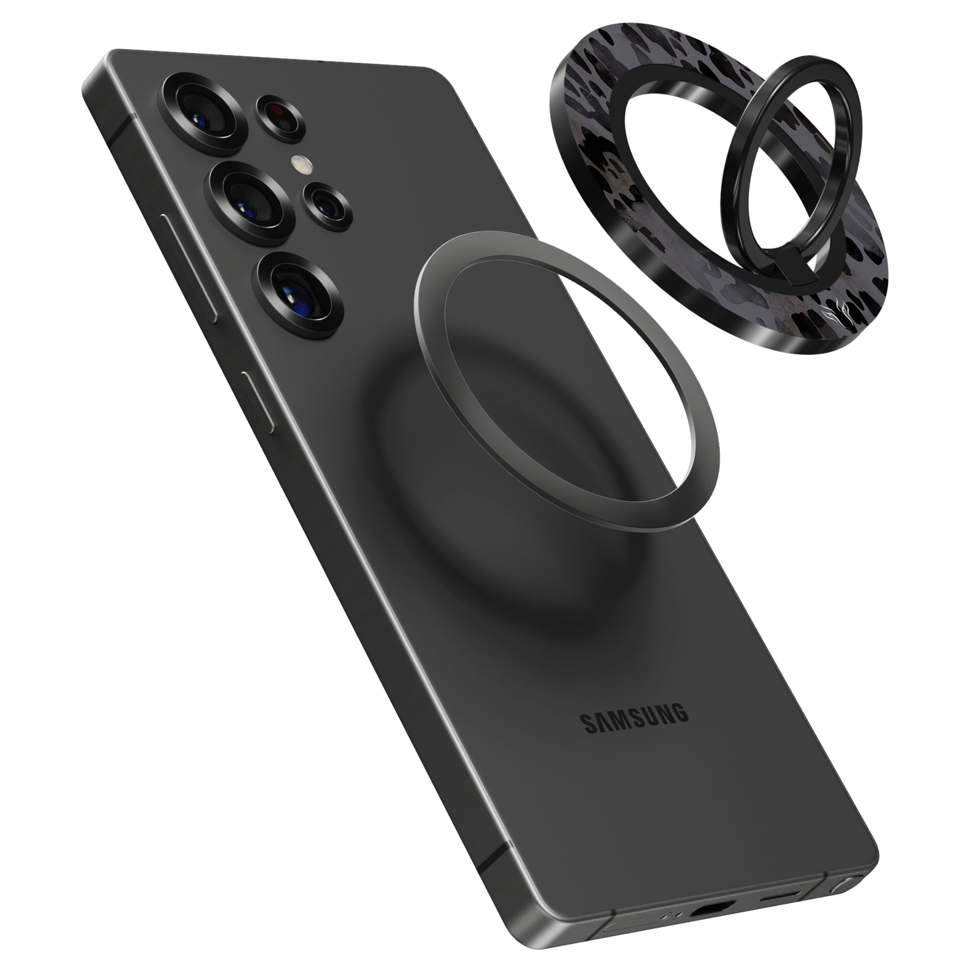 Granite Leopard - Magnetring – magnetring för mobil