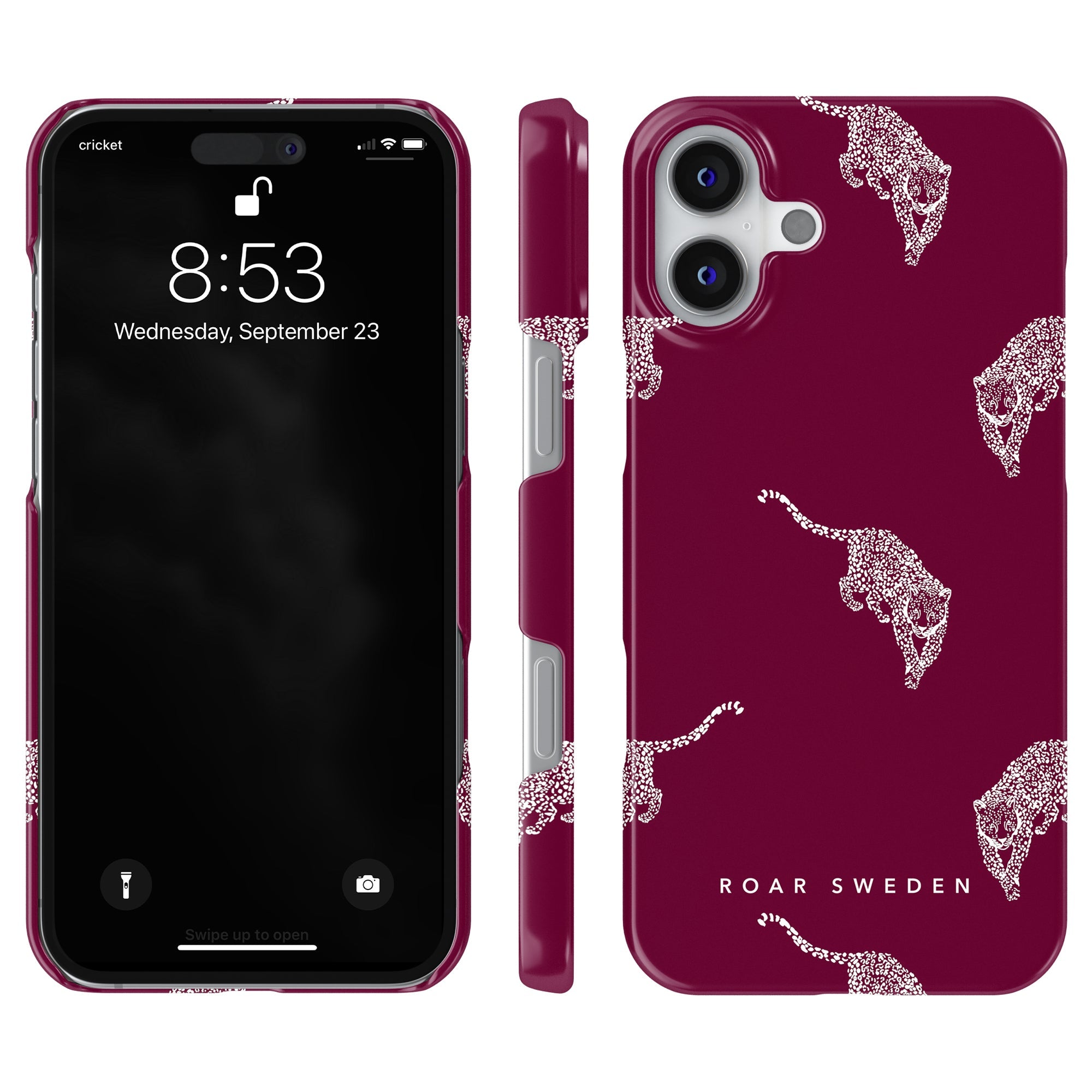Slim mobilskal – Kitty Burgundy