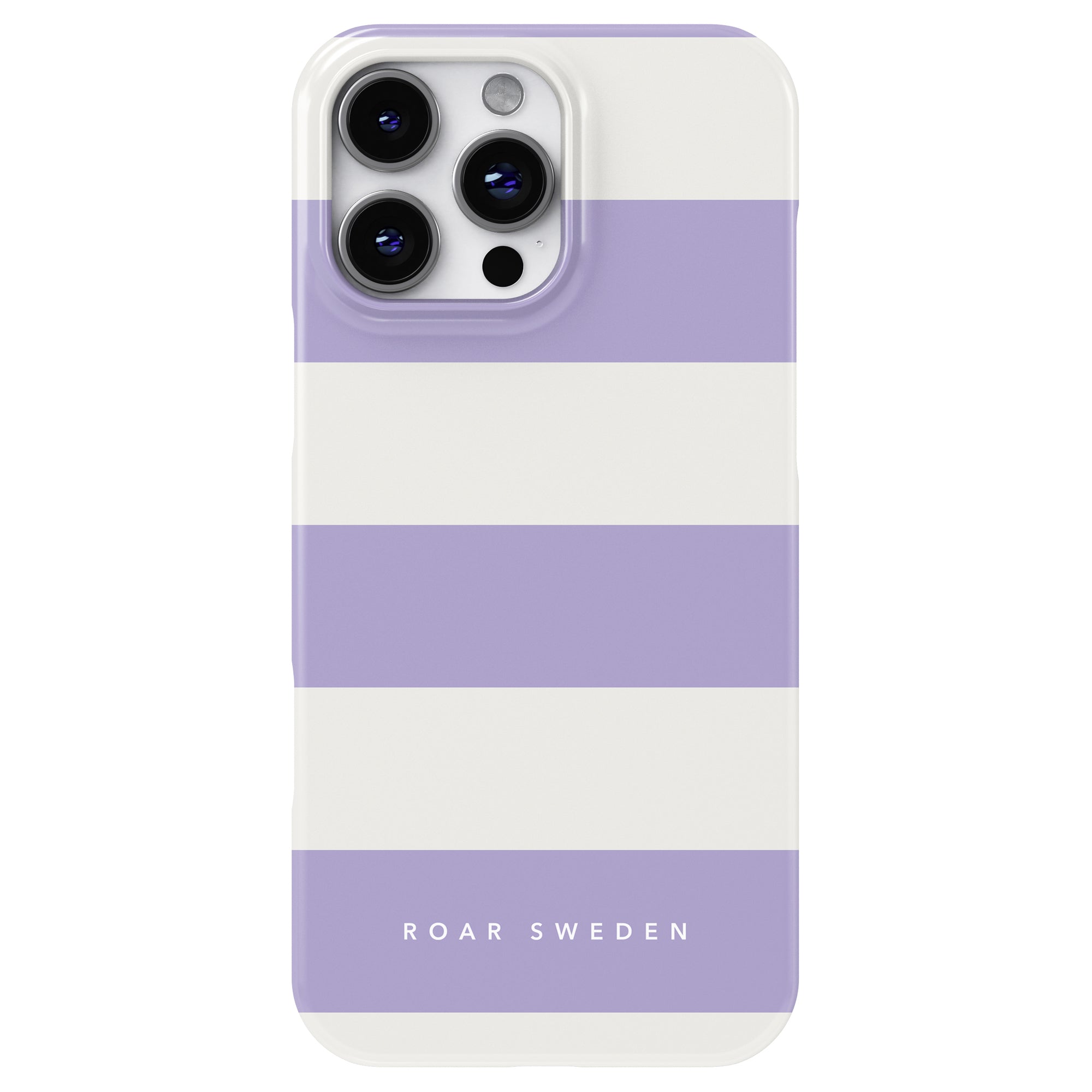 Slim mobilskal – Lavender Stripes