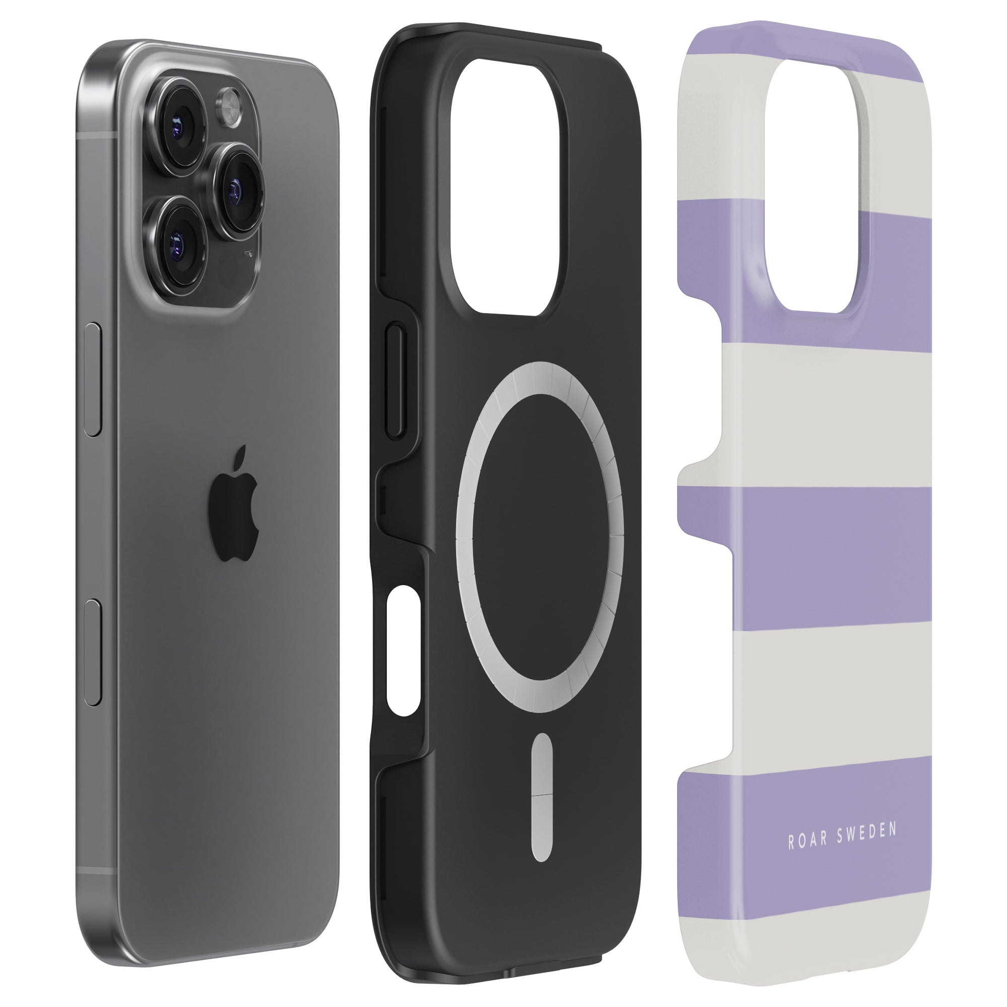 Lavender Stripes - Magsafe Tough Case - Roar Sweden
