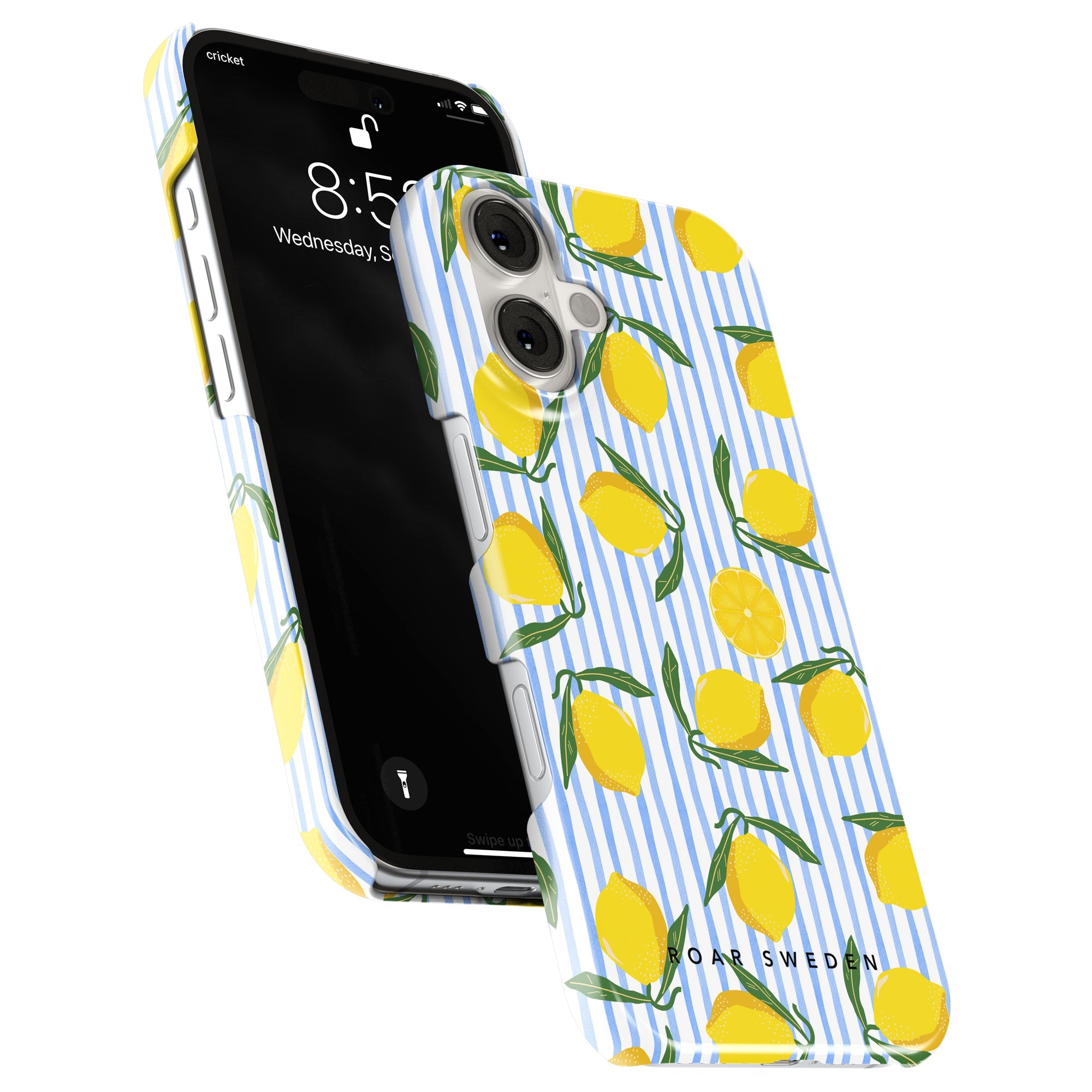 Slim mobilskal – Lemon Stripes