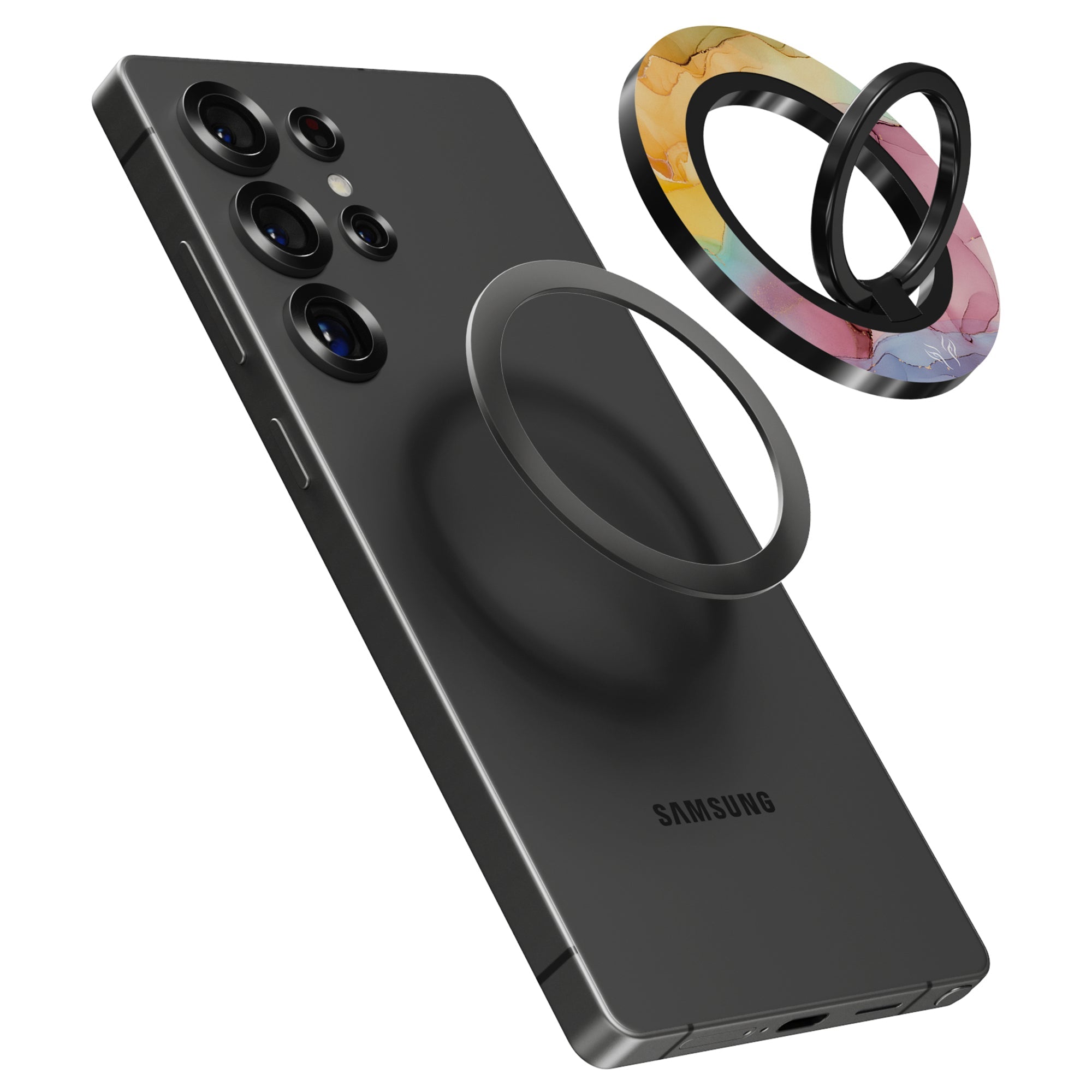 Marble Sunset - Magnetring – magnetring för mobil