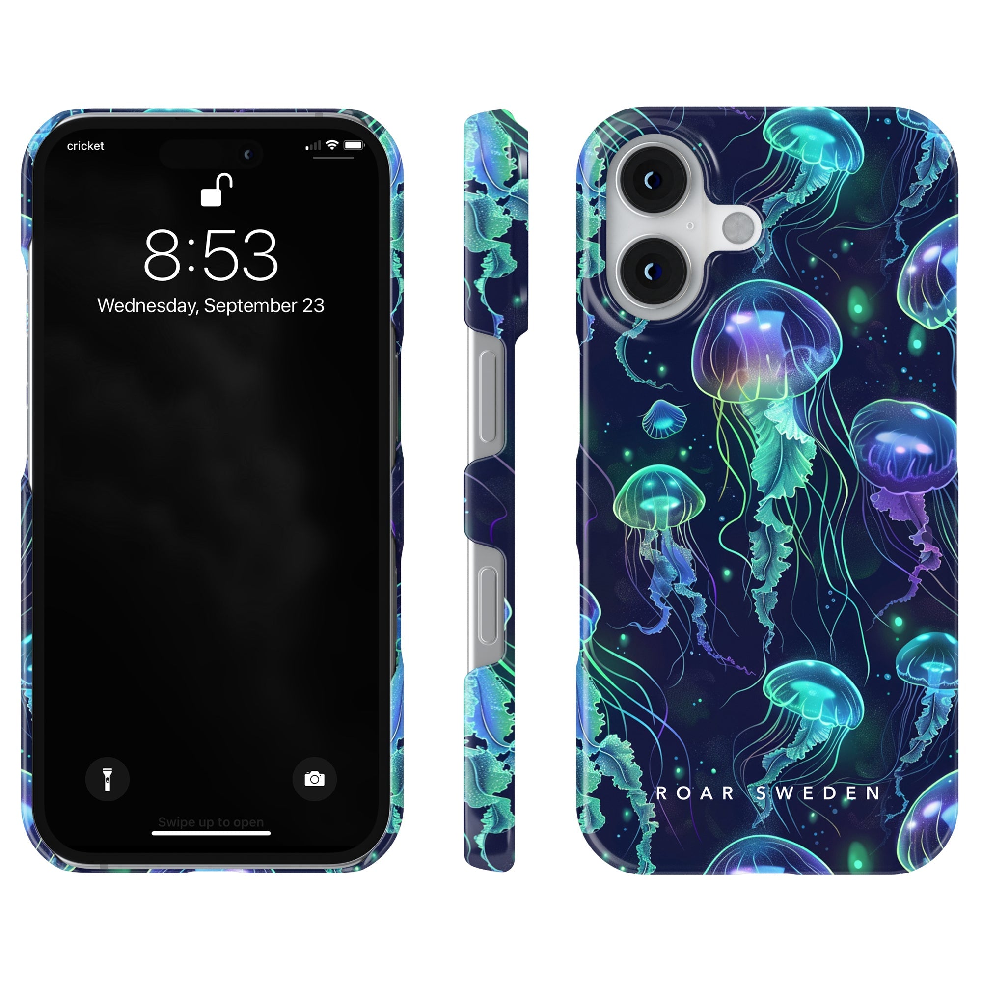 Slim mobilskal – Neon Jellyfish