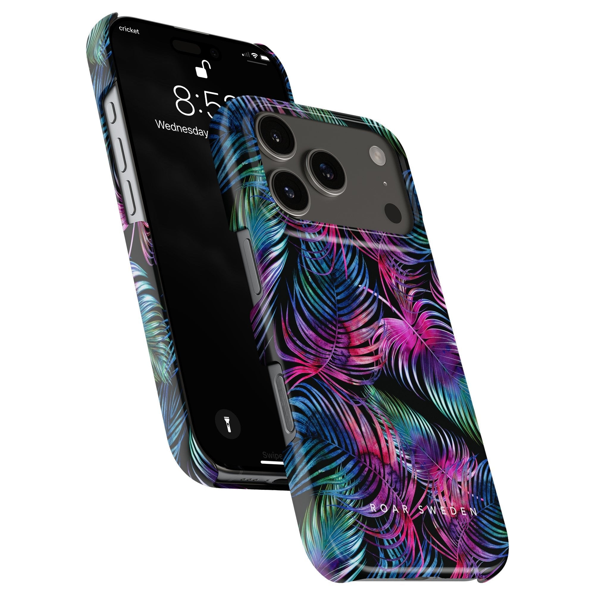 Slim mobilskal – Neon Fern