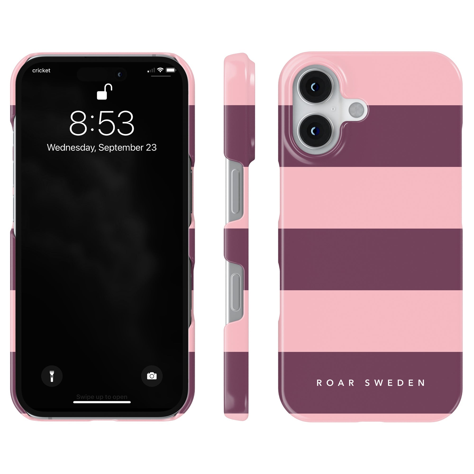 Slim mobilskal – Orchid Stripes