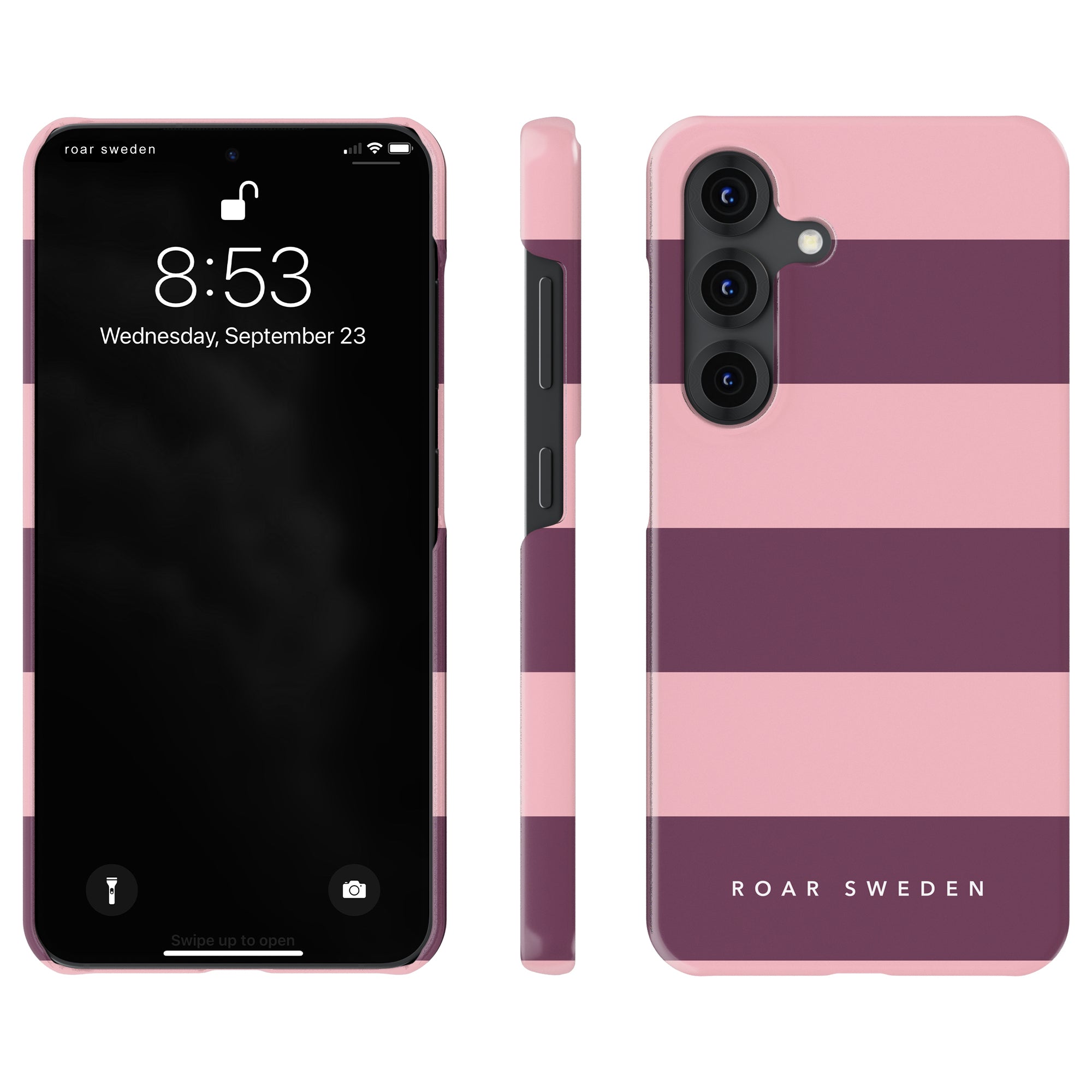 Slim mobilskal – Orchid Stripes