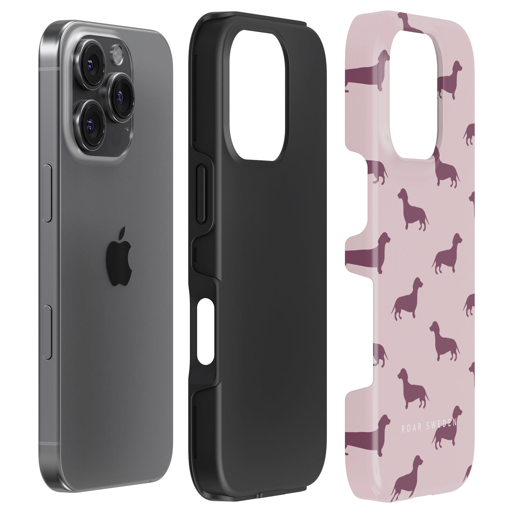 Tough mobilskal - Pink Dachshund