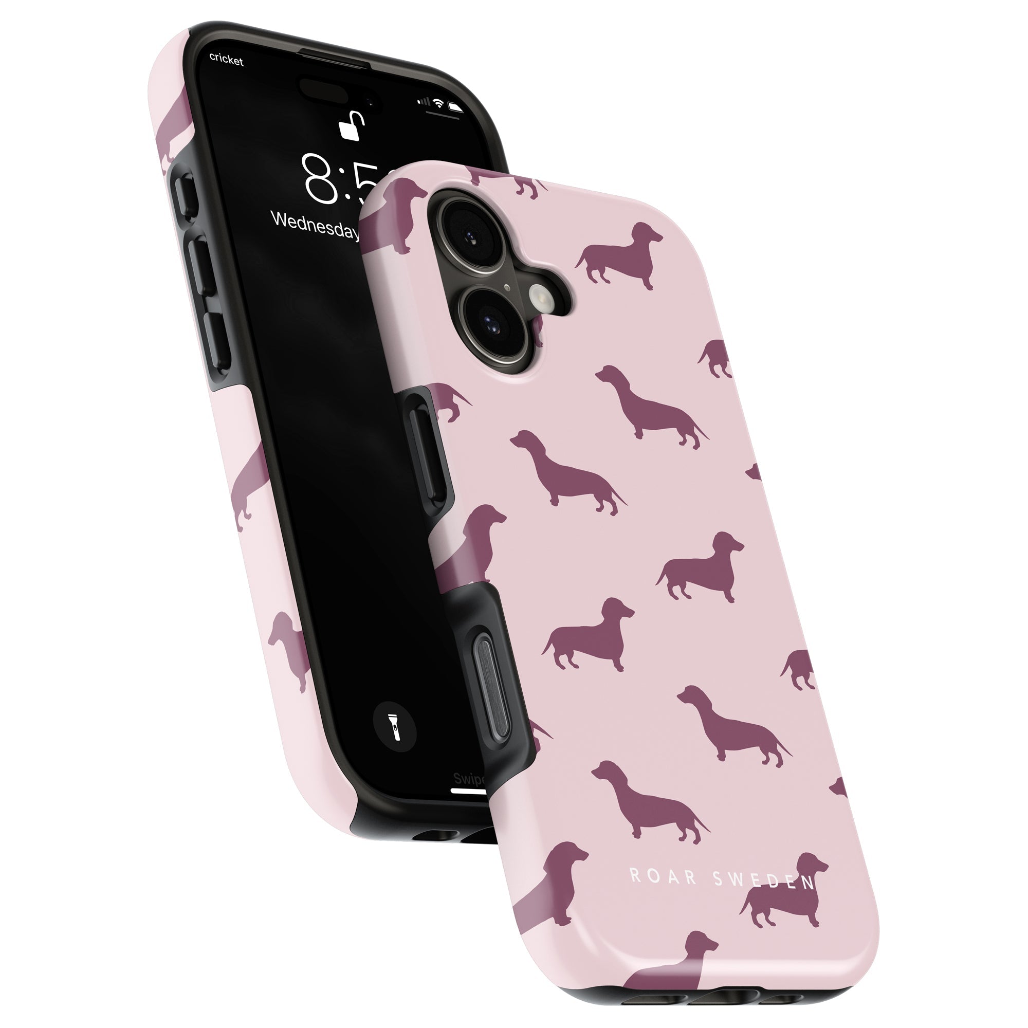 Dachshund Tough mobilskal – Pink Dachshund
