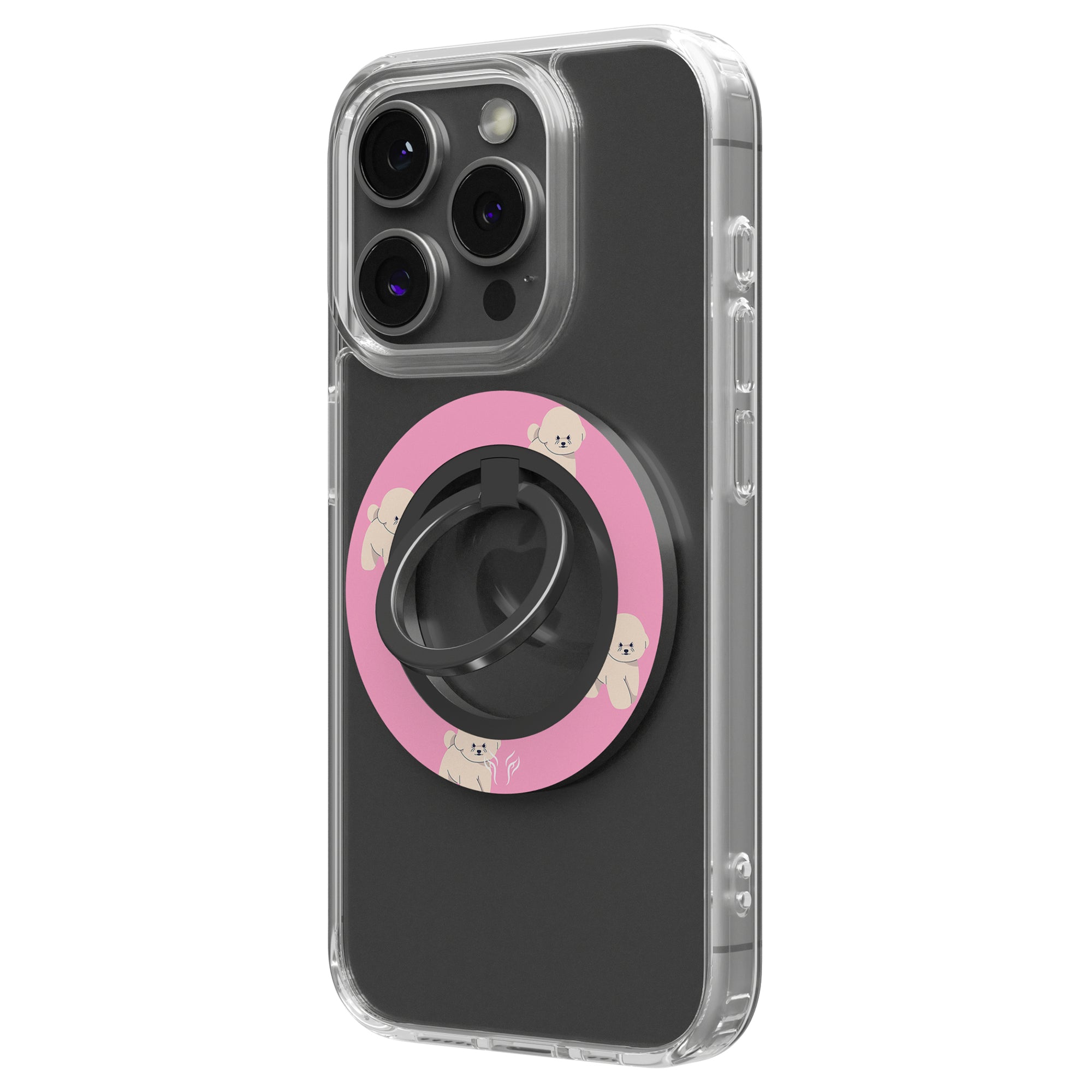 Pink Bichon - Magnetring – magnetring för mobil