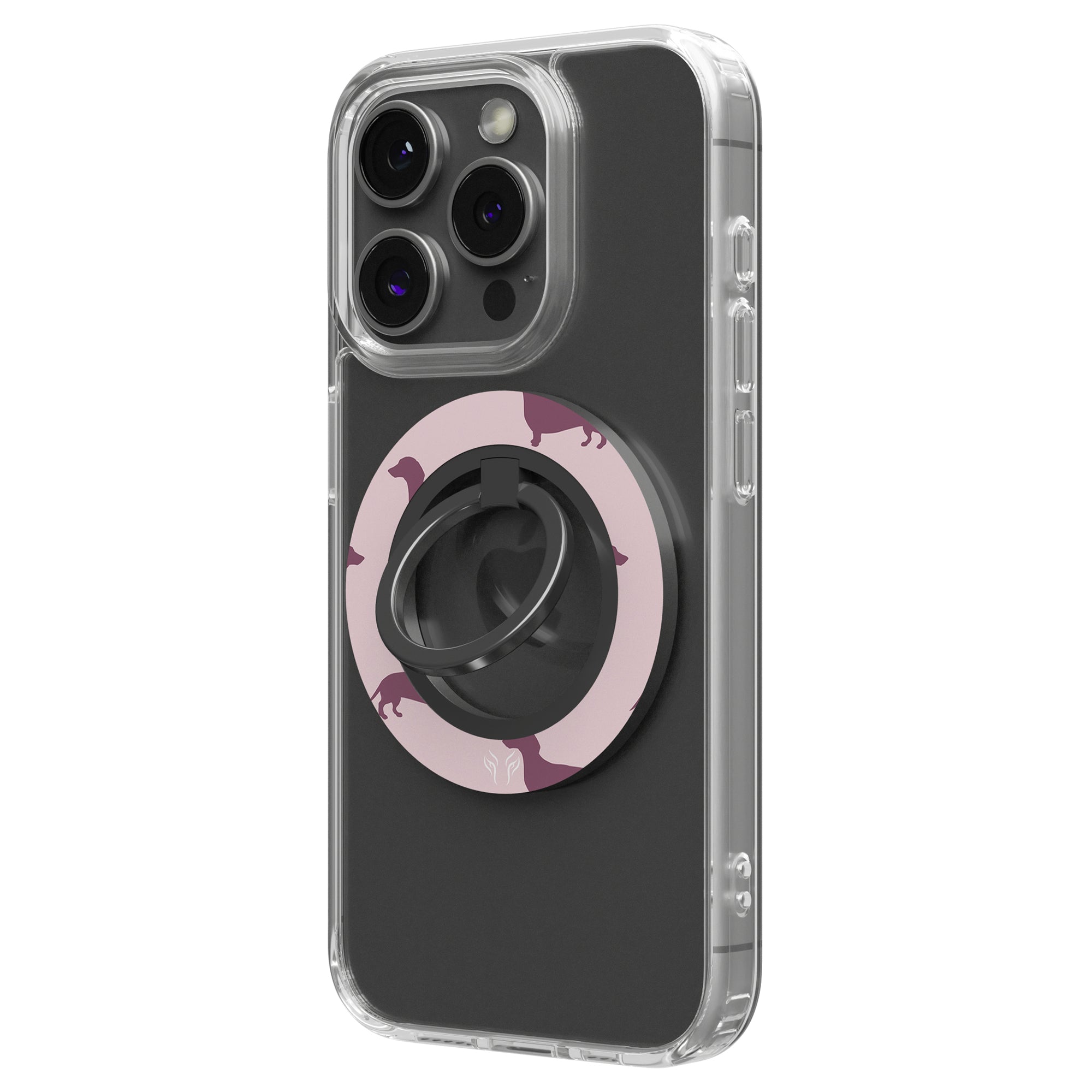 Pink Dachshund - Magnetring – magnetring för mobil
