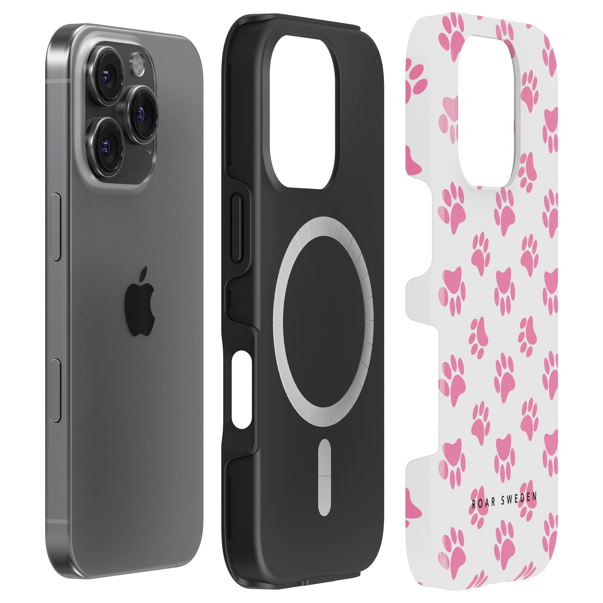 Paws MagSafe mobilskal – Pink Paws