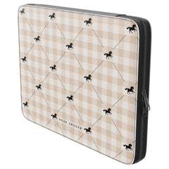 Plaid Horse Beige - Laptopfodral - Roar Sweden