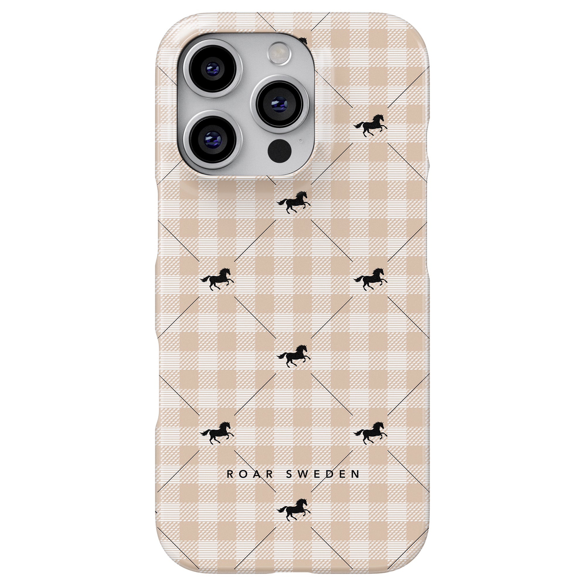 Plaid Horse Beige - Slim case