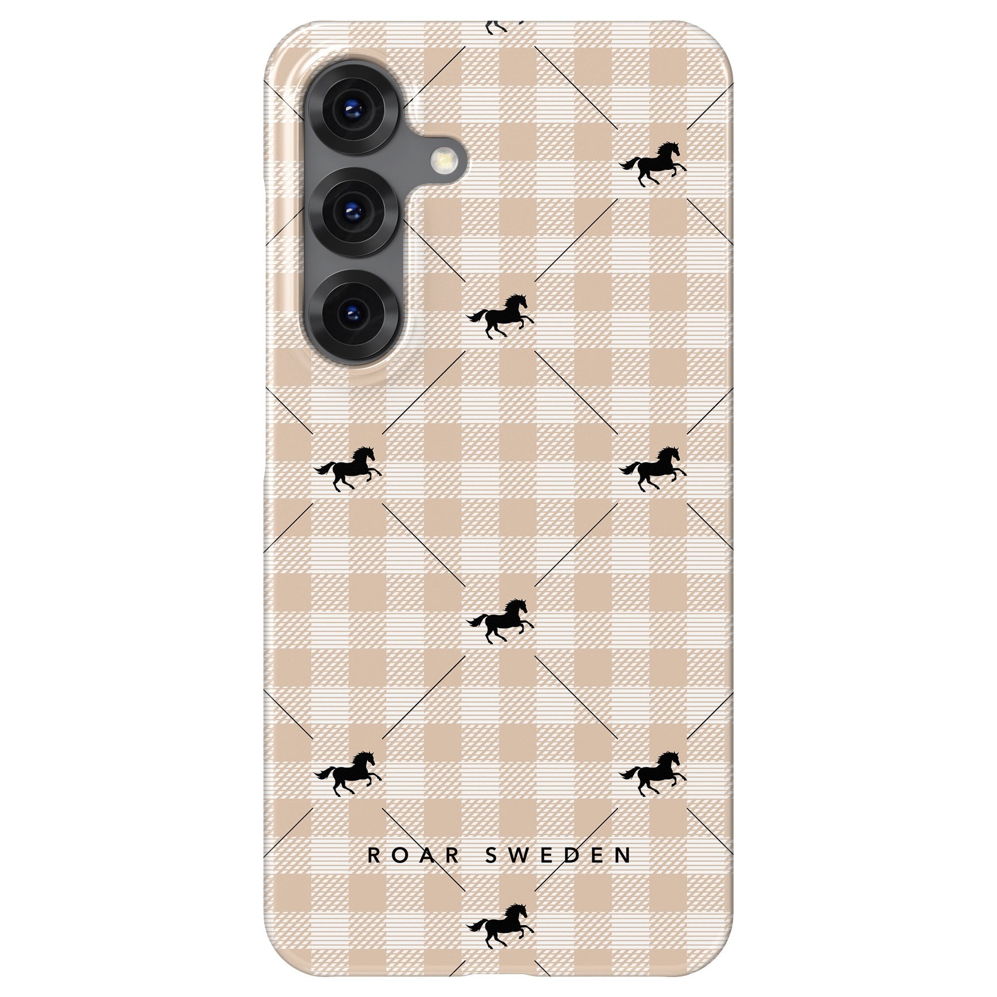 Plaid Horse Slim mobilskal – Plaid Horse Beige