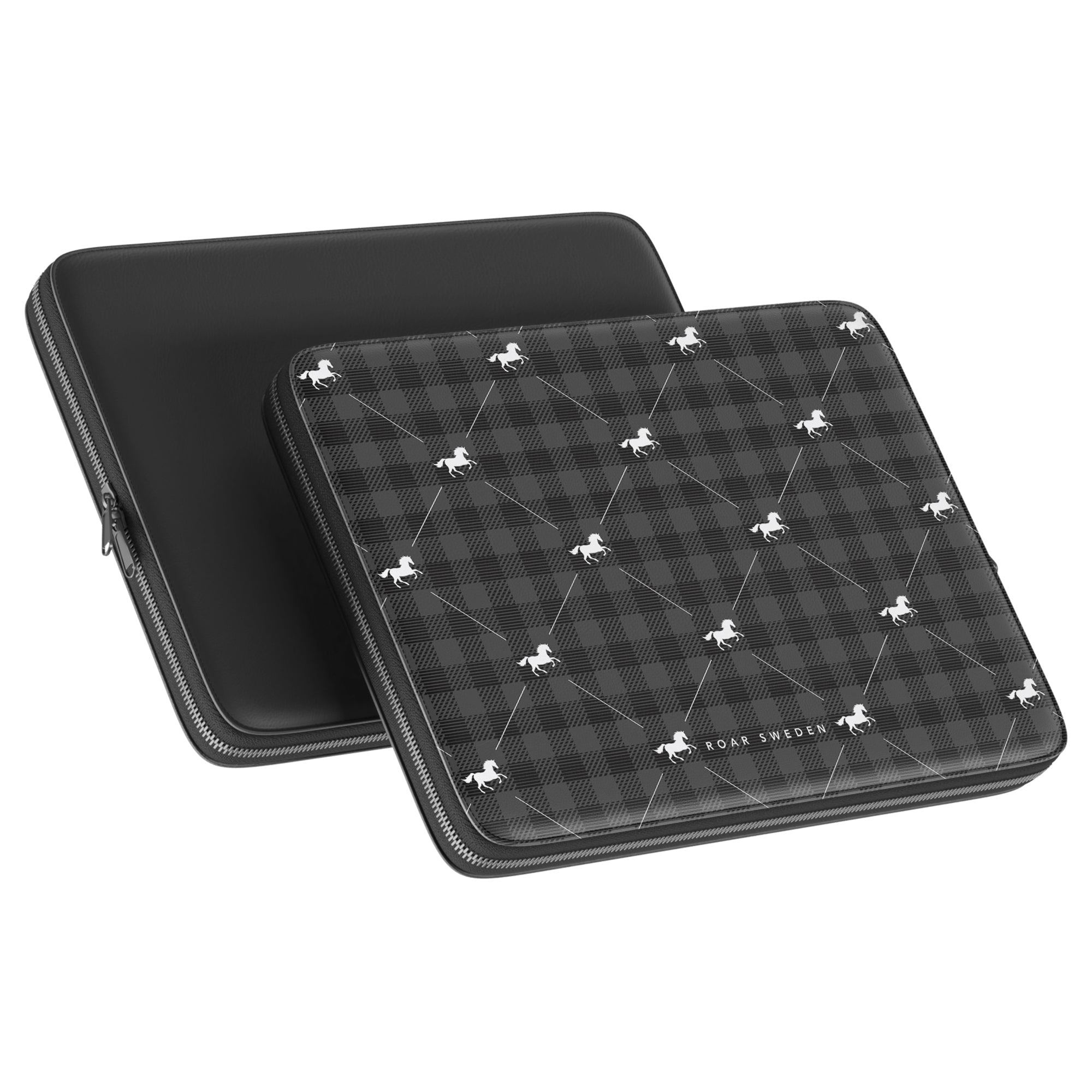 Plaid Horse Black - Laptopfodral - Roar Sweden