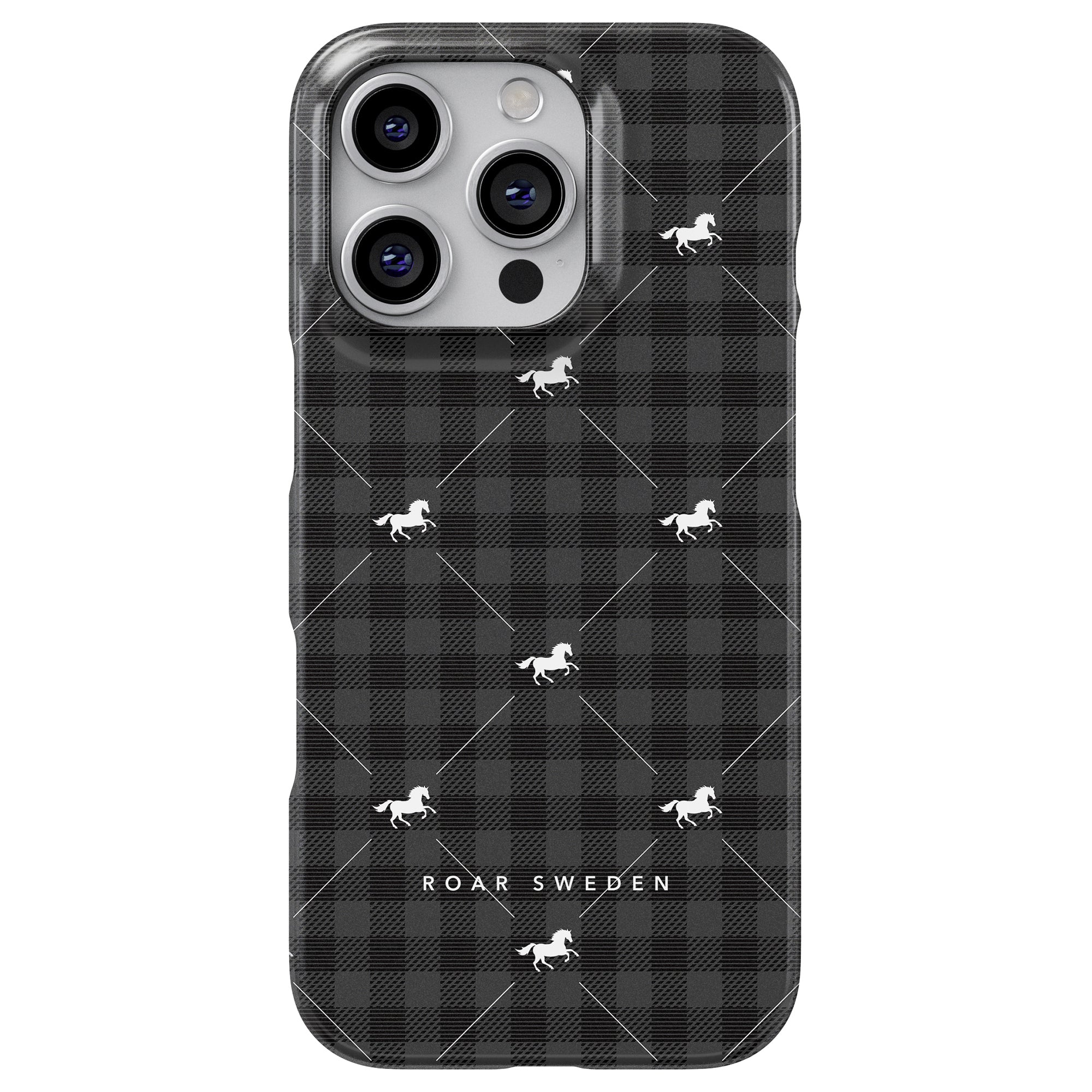 Plaid Horse Black - Slim case