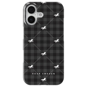 Plaid Horse Black - Slim case