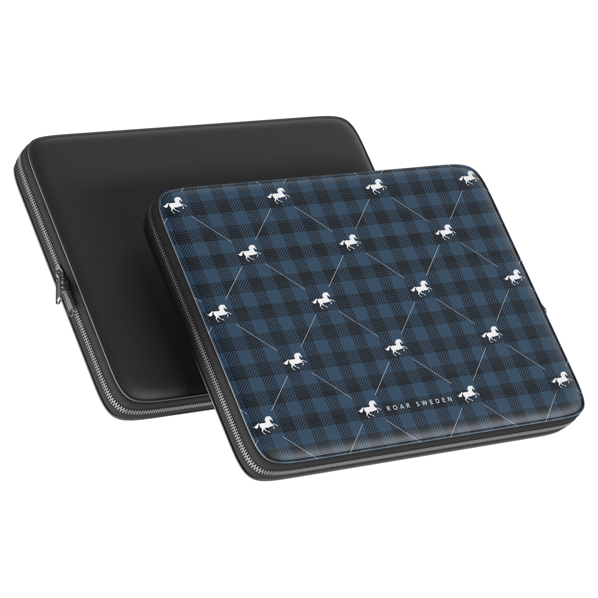 Plaid Horse Blue - Laptopfodral - Roar Sweden