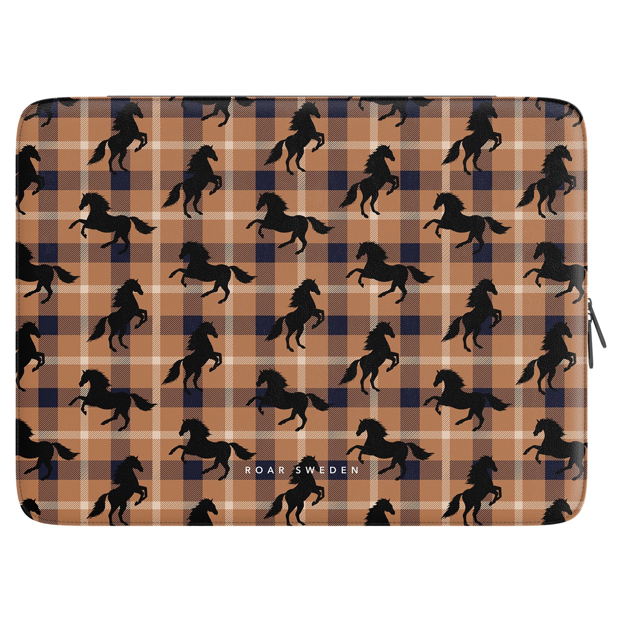 Plaid Horse Brown - Laptopfodral - Roar Sweden