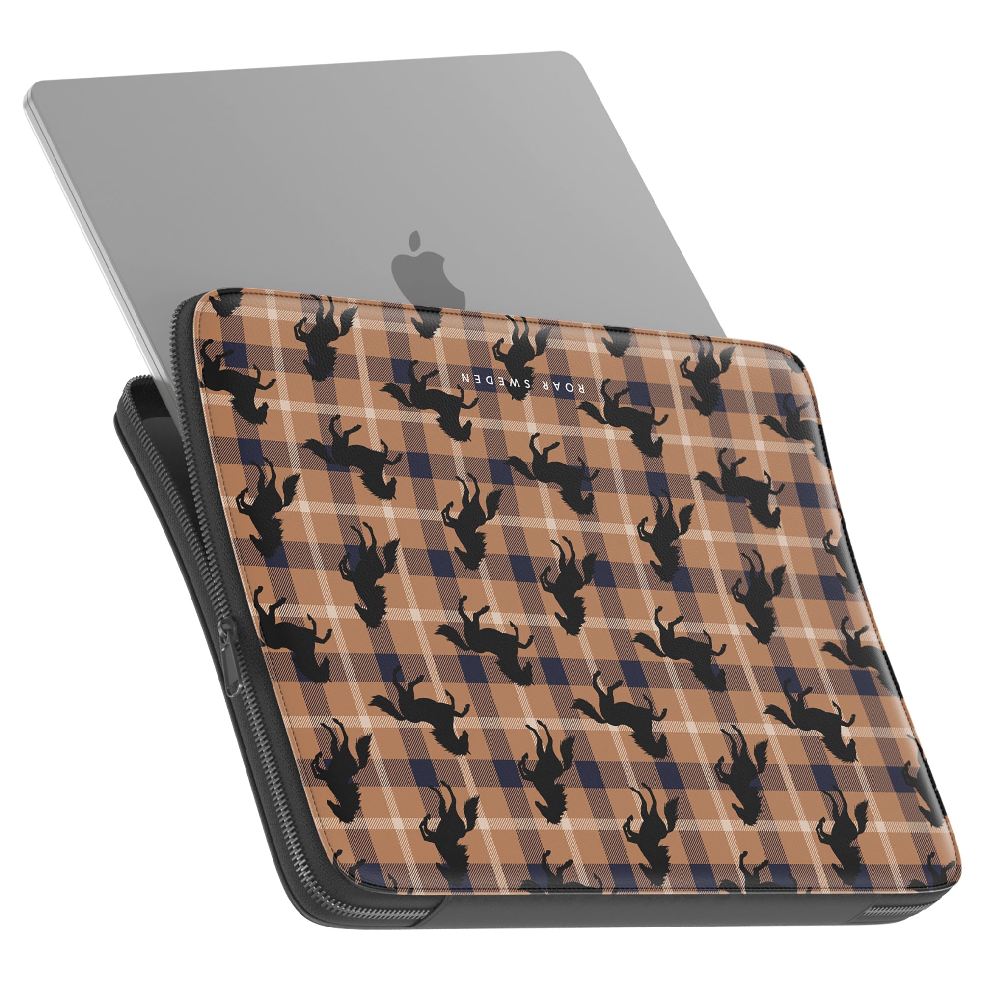 Plaid Horse Brown - Laptopfodral - Roar Sweden