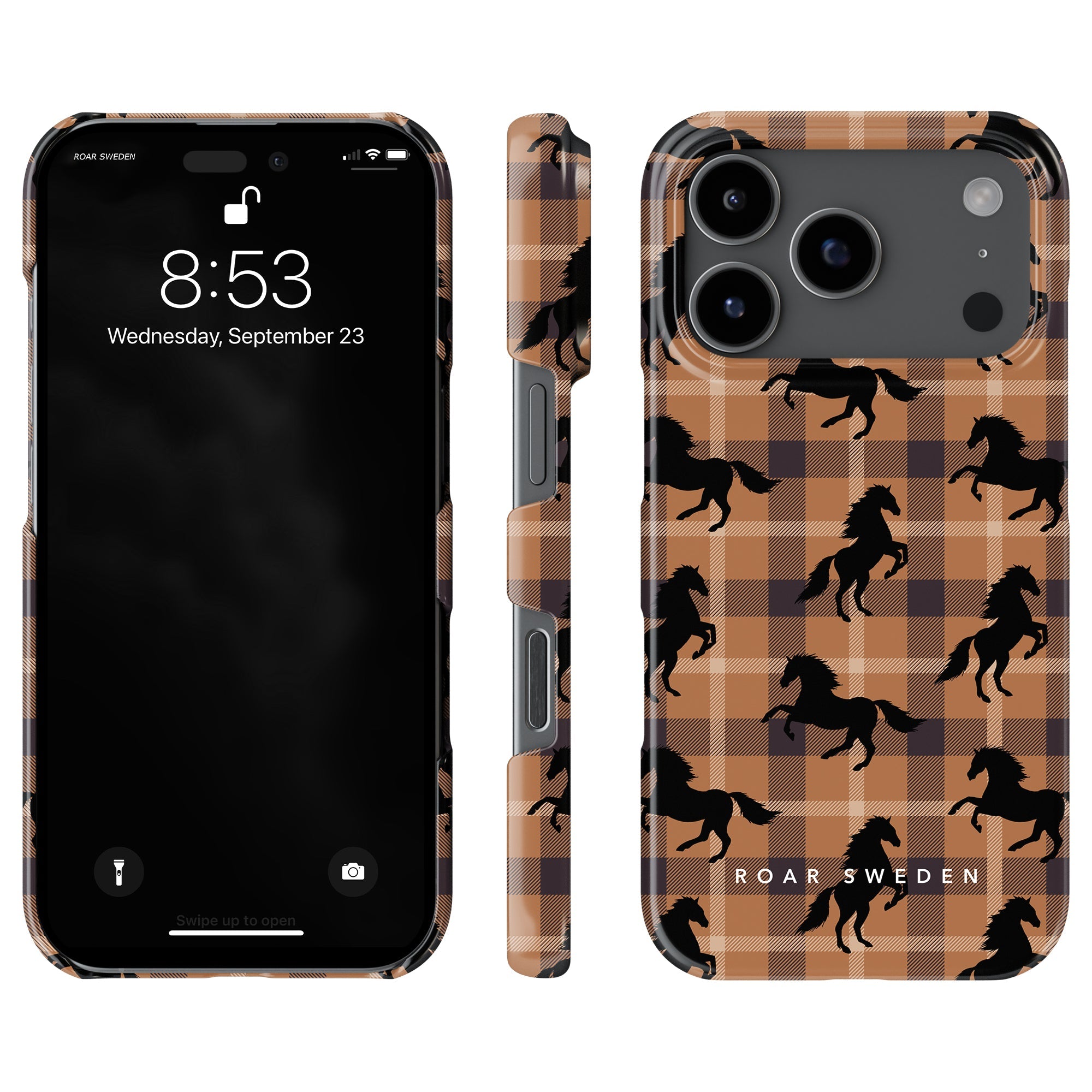 Plaid Horse Slim mobilskal – Plaid Horse Brown