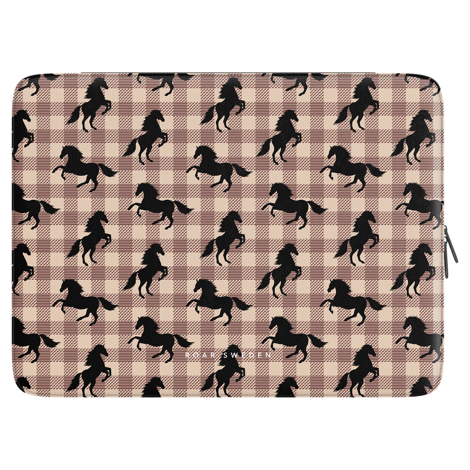 Plaid Horse Light Brown - Laptopfodral - Roar Sweden