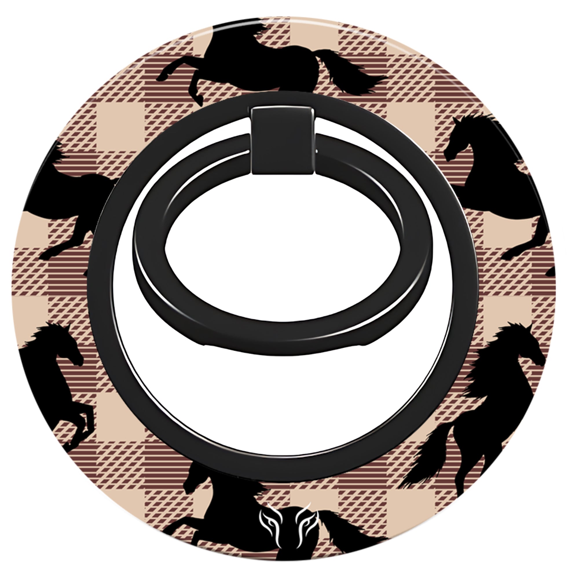 Plaid Horse Light Brown - Magnetring - Roar Sweden