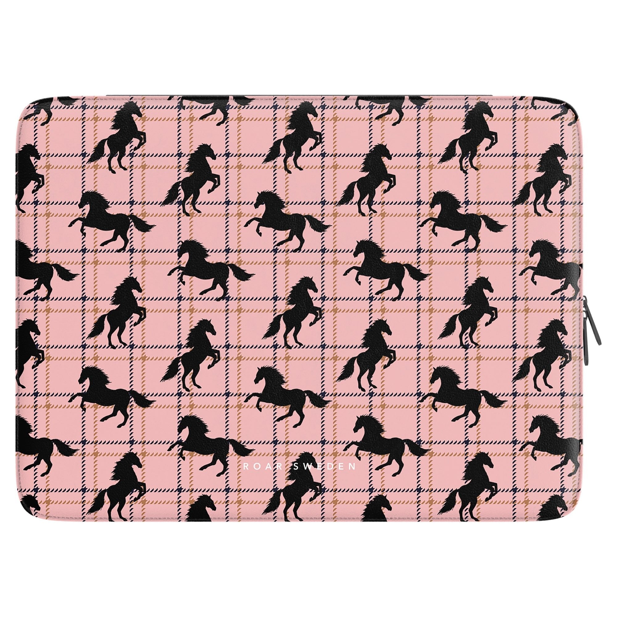 Plaid Horse Pink - Laptopfodral - Roar Sweden
