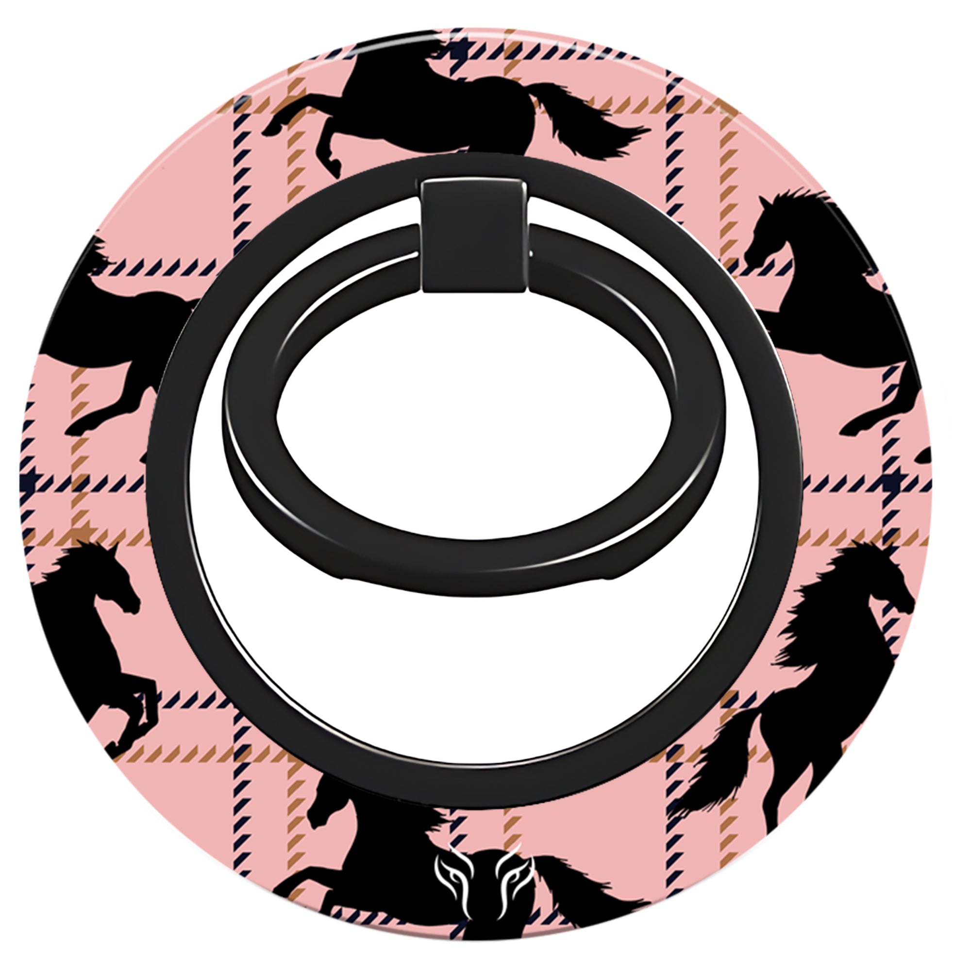 Plaid Horse Pink - Magnetring – magnetring för mobil