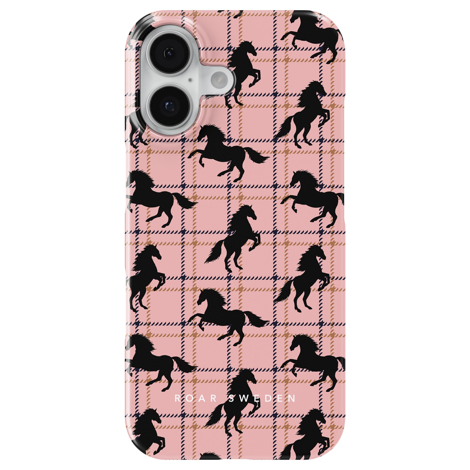Plaid Horse Pink - Slim case