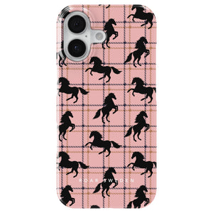 Plaid Horse Pink - Slim case