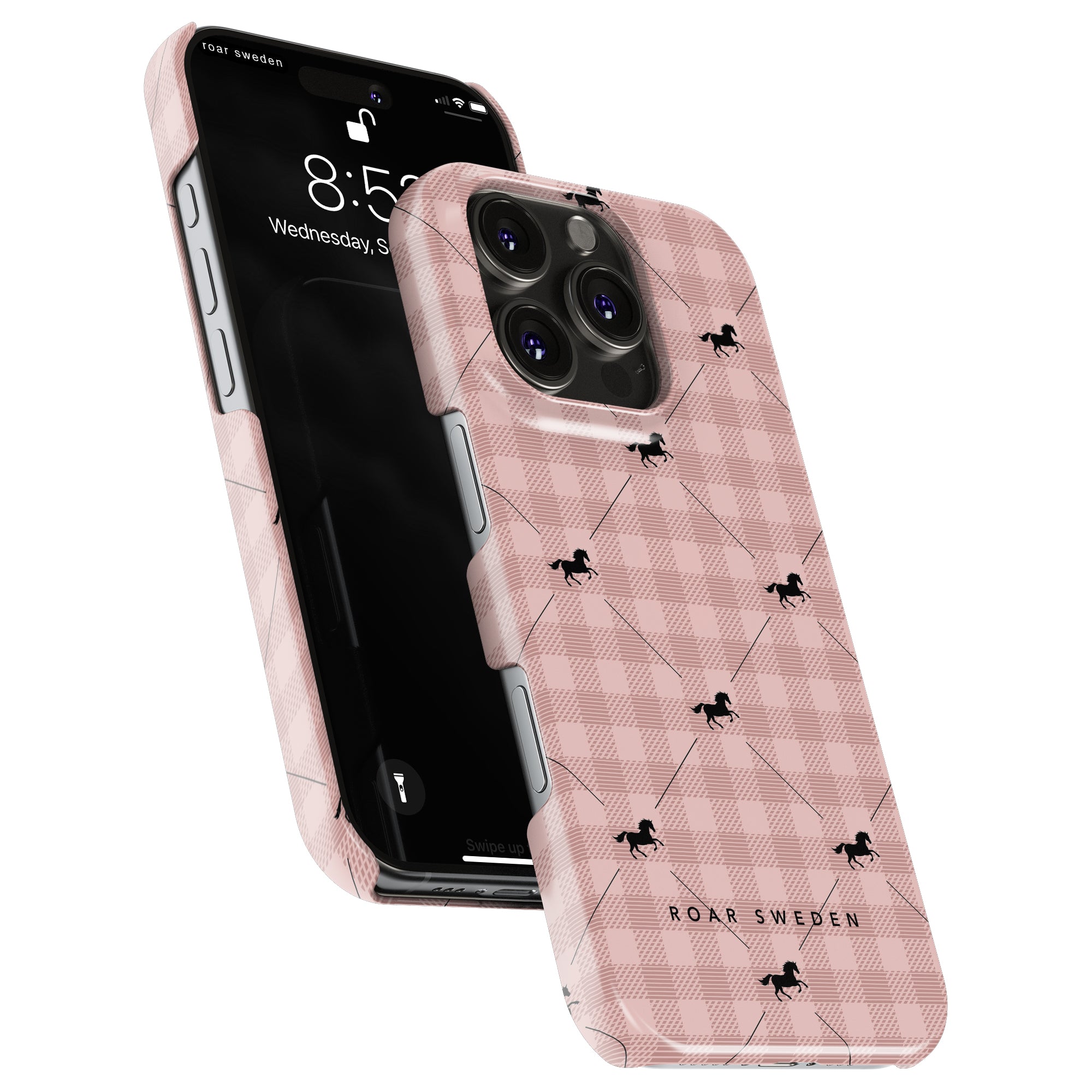 Plaid Horse Rosy - Slim case