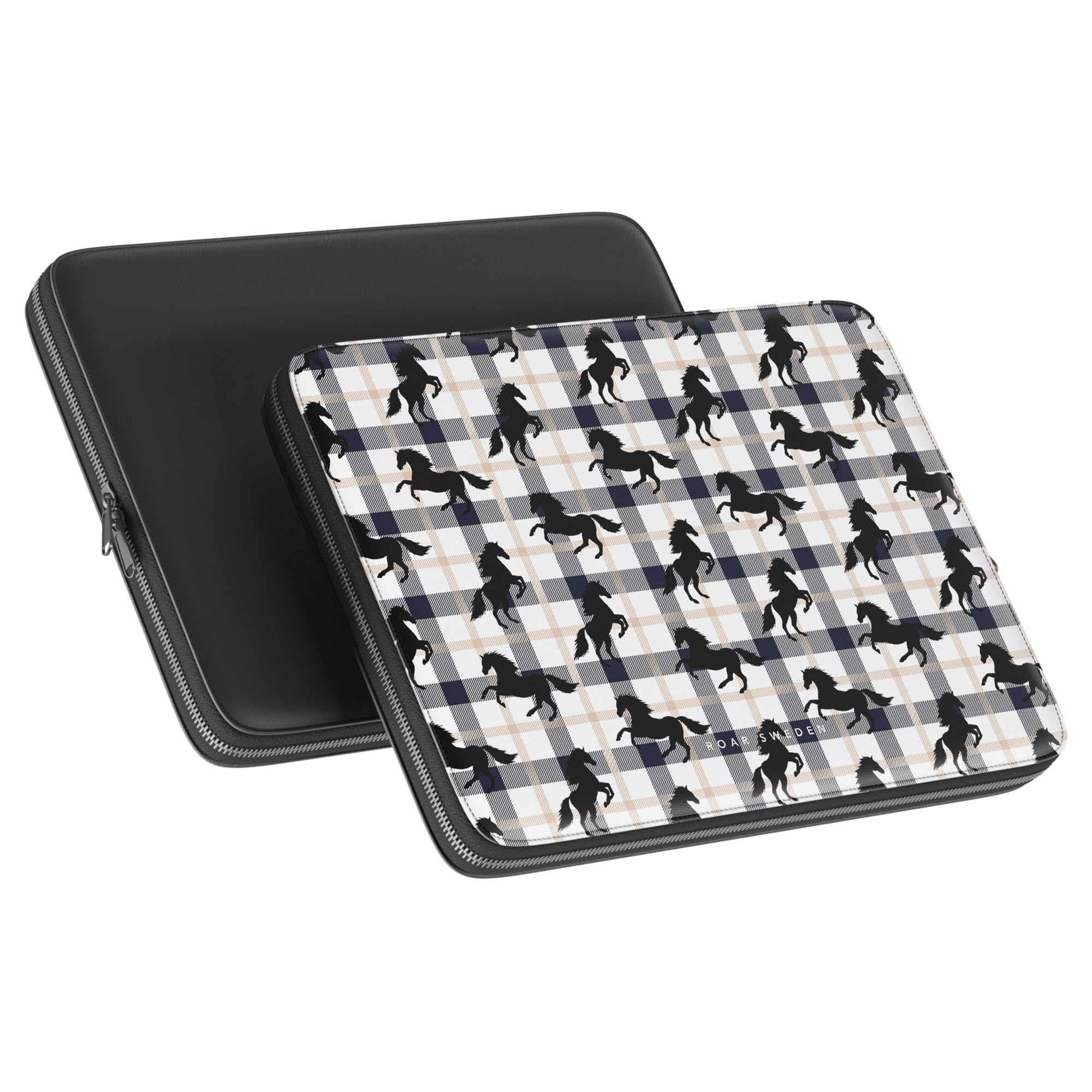 Plaid Horse White - Laptopfodral - Roar Sweden