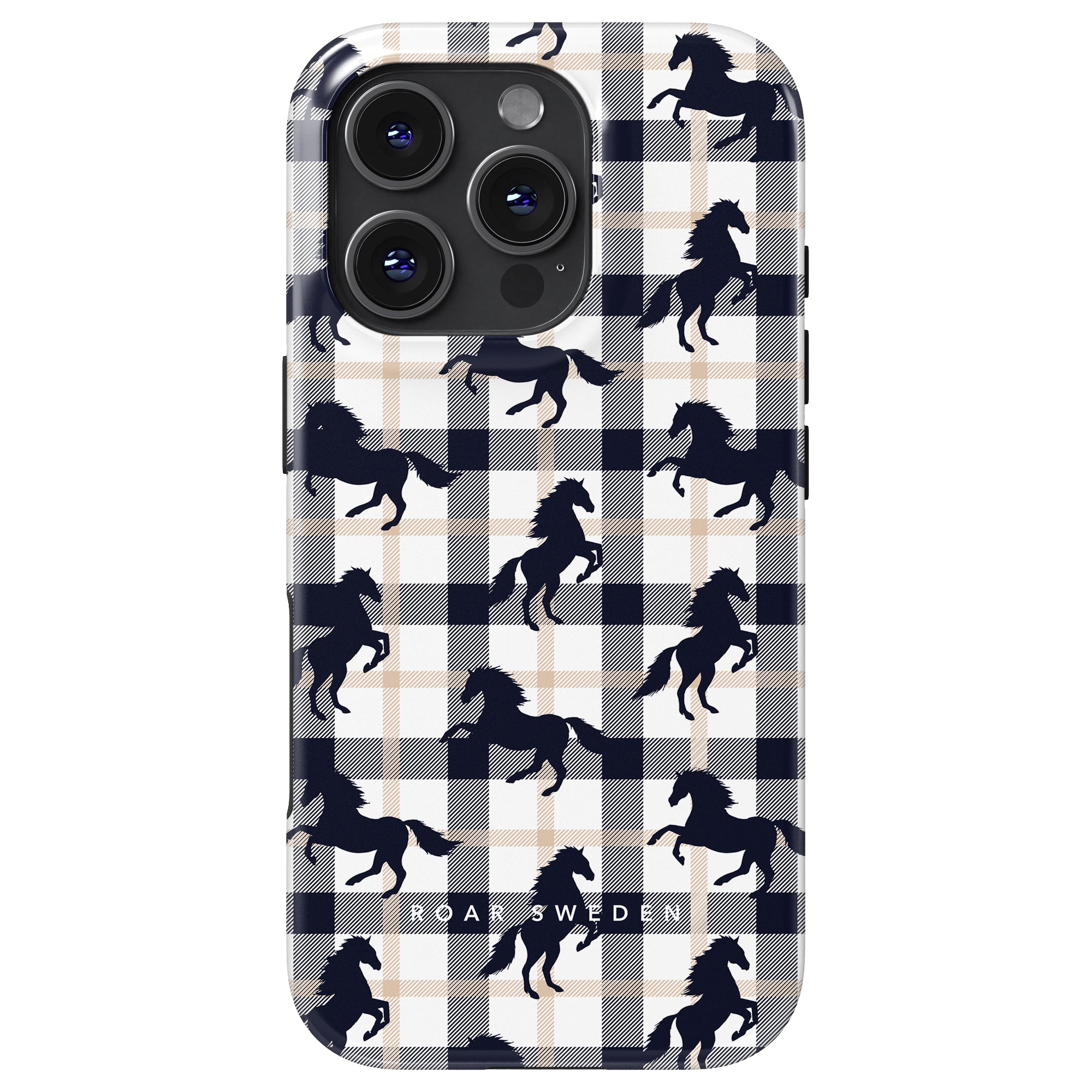 Plaid Horse White - Tough Case