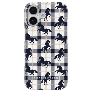 Plaid Horse White - Slim case
