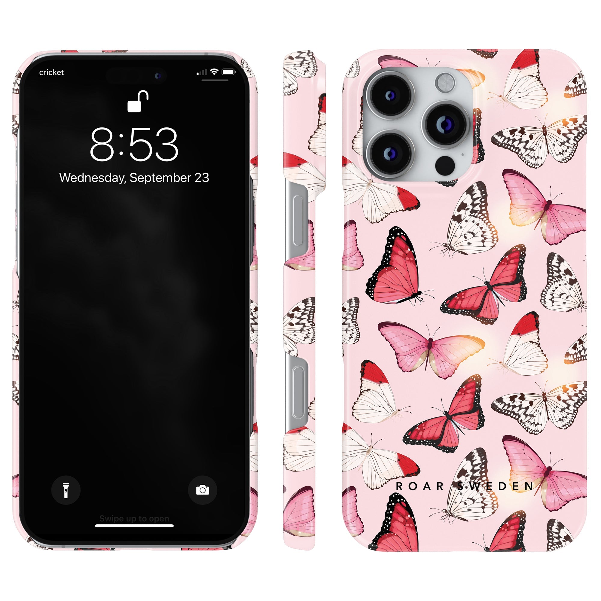 Slim mobilskal – Rosy Butterflies