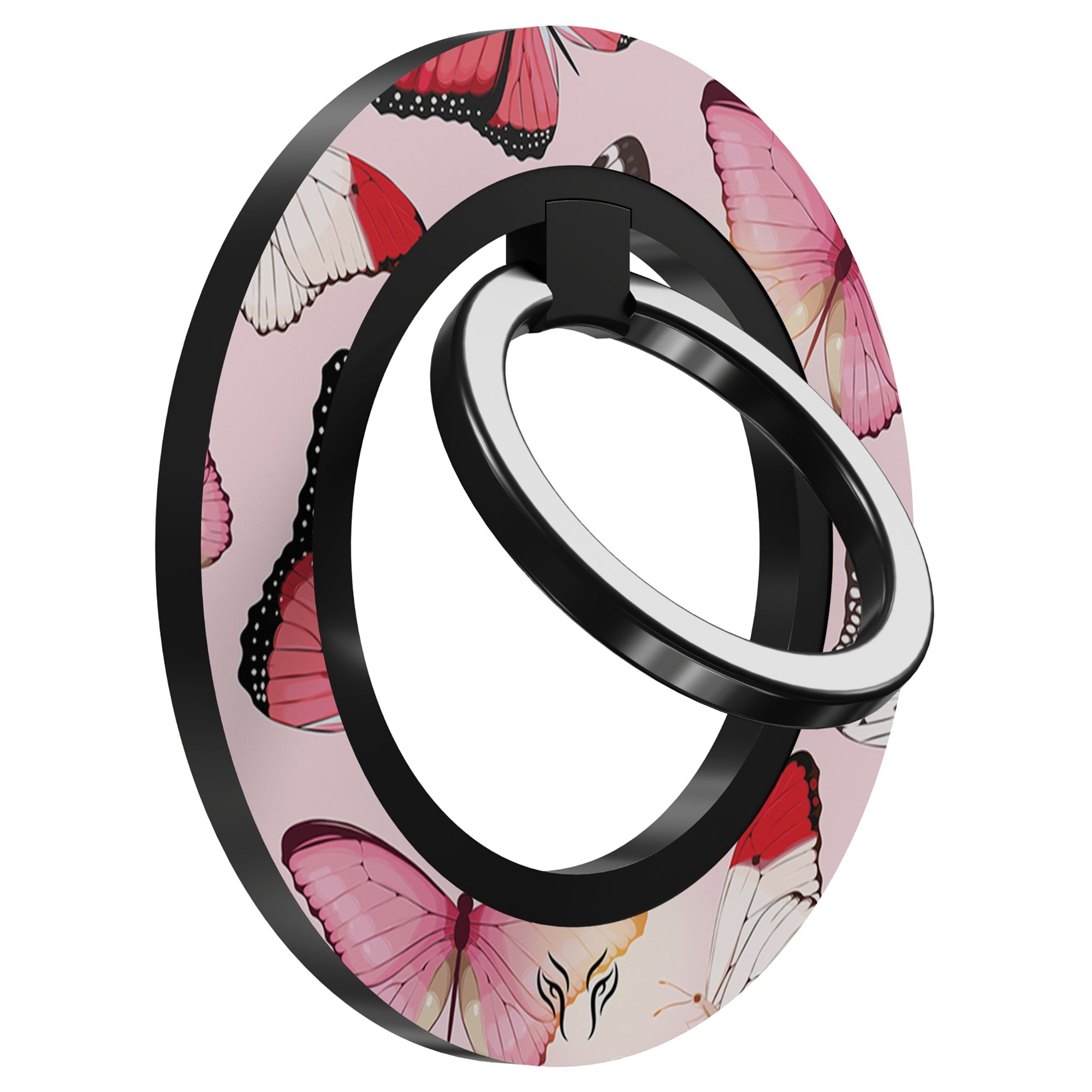 Rosy Butterflies - Magnetring – magnetring för mobil