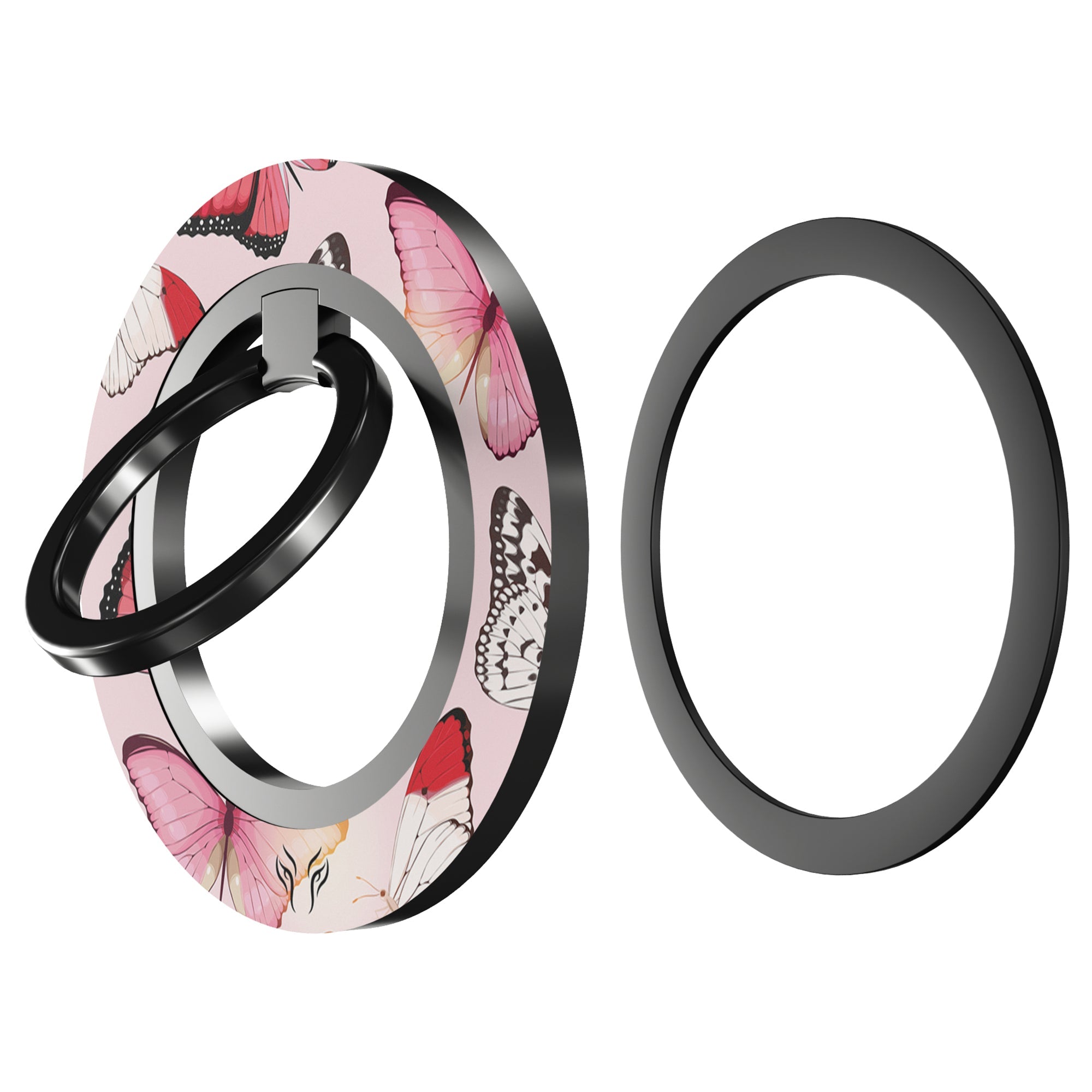 Rosy Butterflies - Magnetring – magnetring för mobil