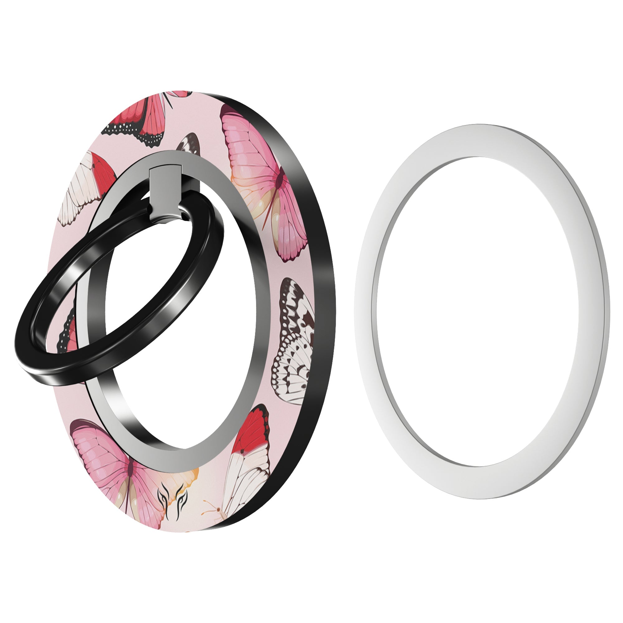 Rosy Butterflies - Magnetring – magnetring för mobil