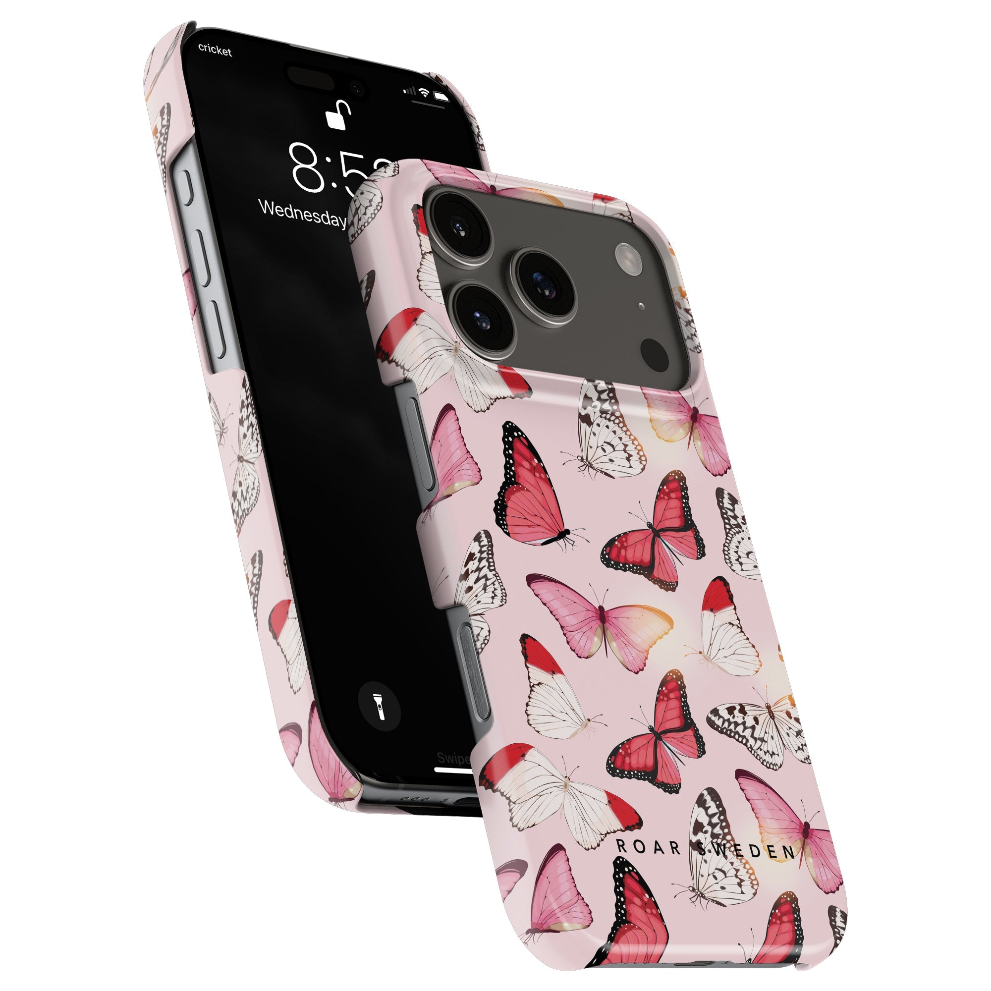 Slim mobilskal – Rosy Butterflies