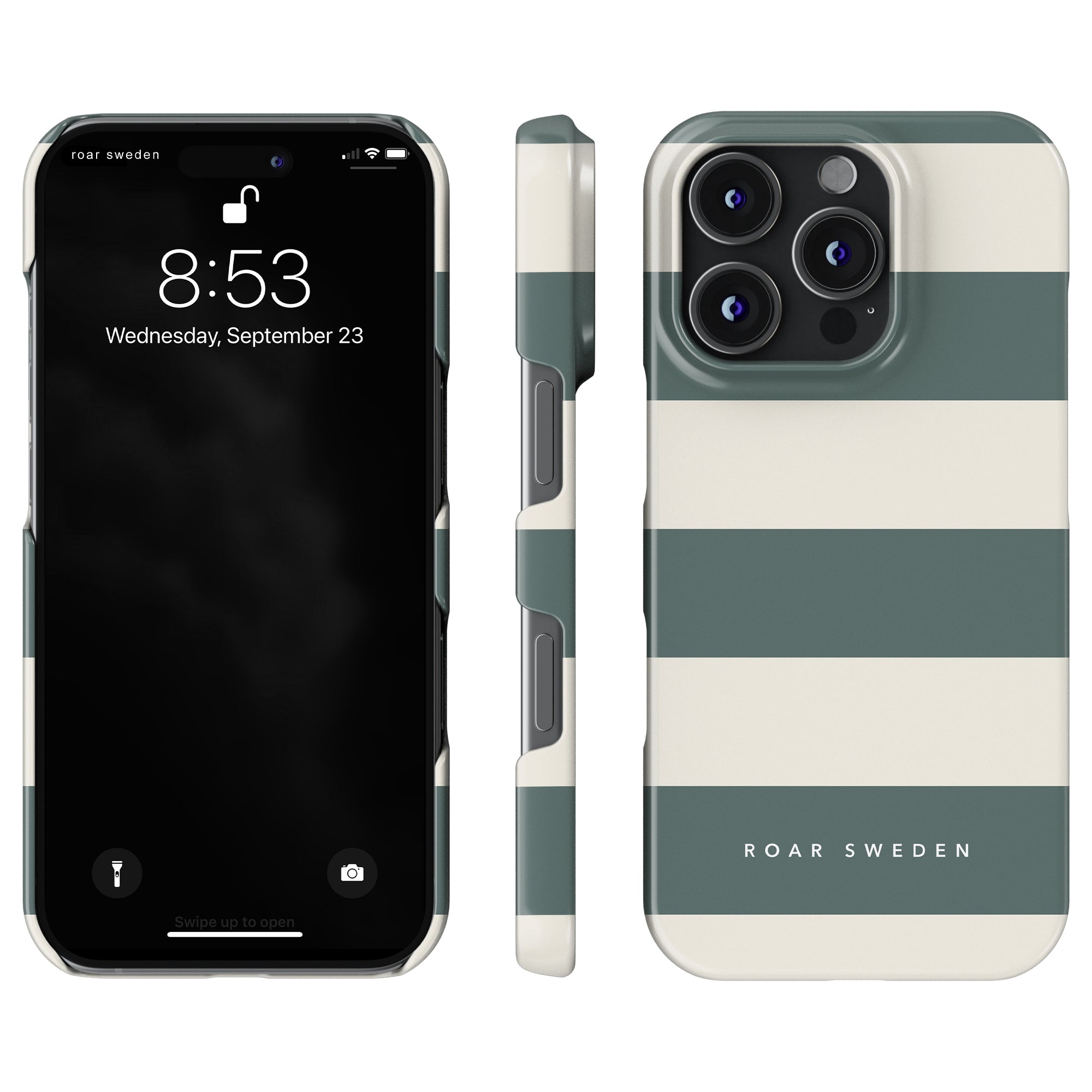 Sage Stripes - Slim case - Roar Sweden