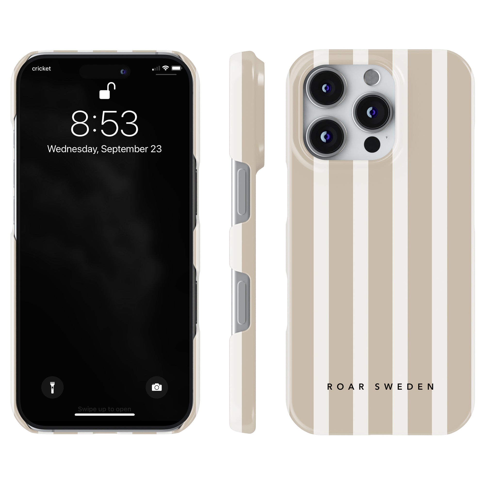 Slim mobilskal – Sand Stripes