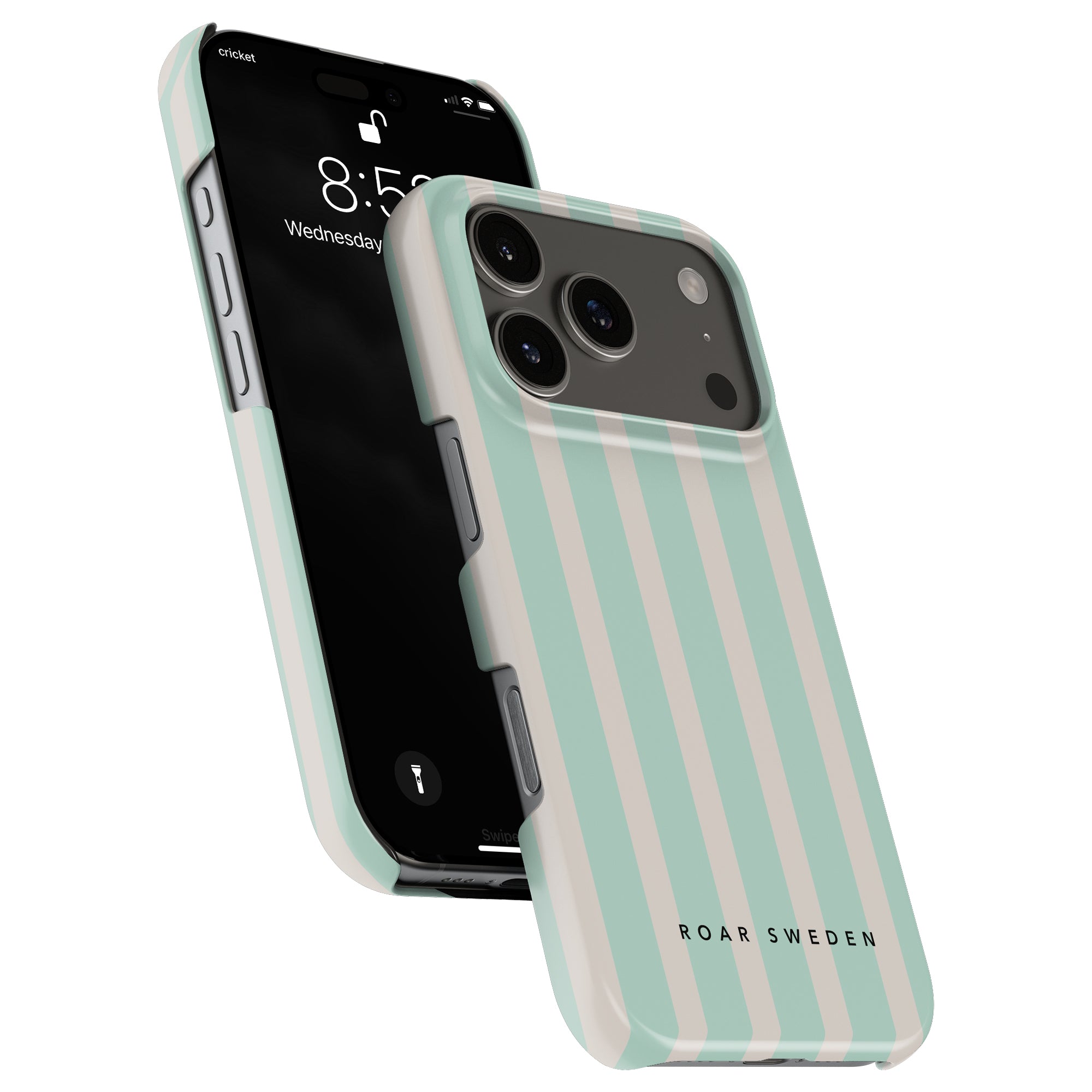 Seafoam Stripes - Slim case - Roar Sweden