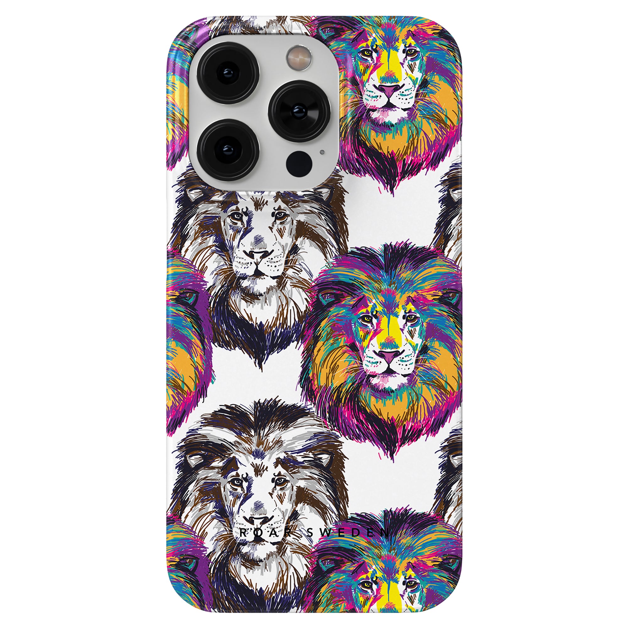 A vibrant Simba - Slim case featuring majestic lions.