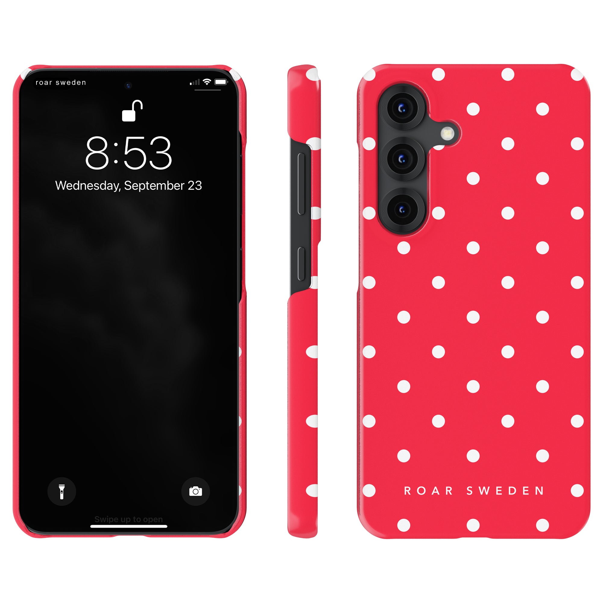 Slim mobilskal – Strawberry Dots